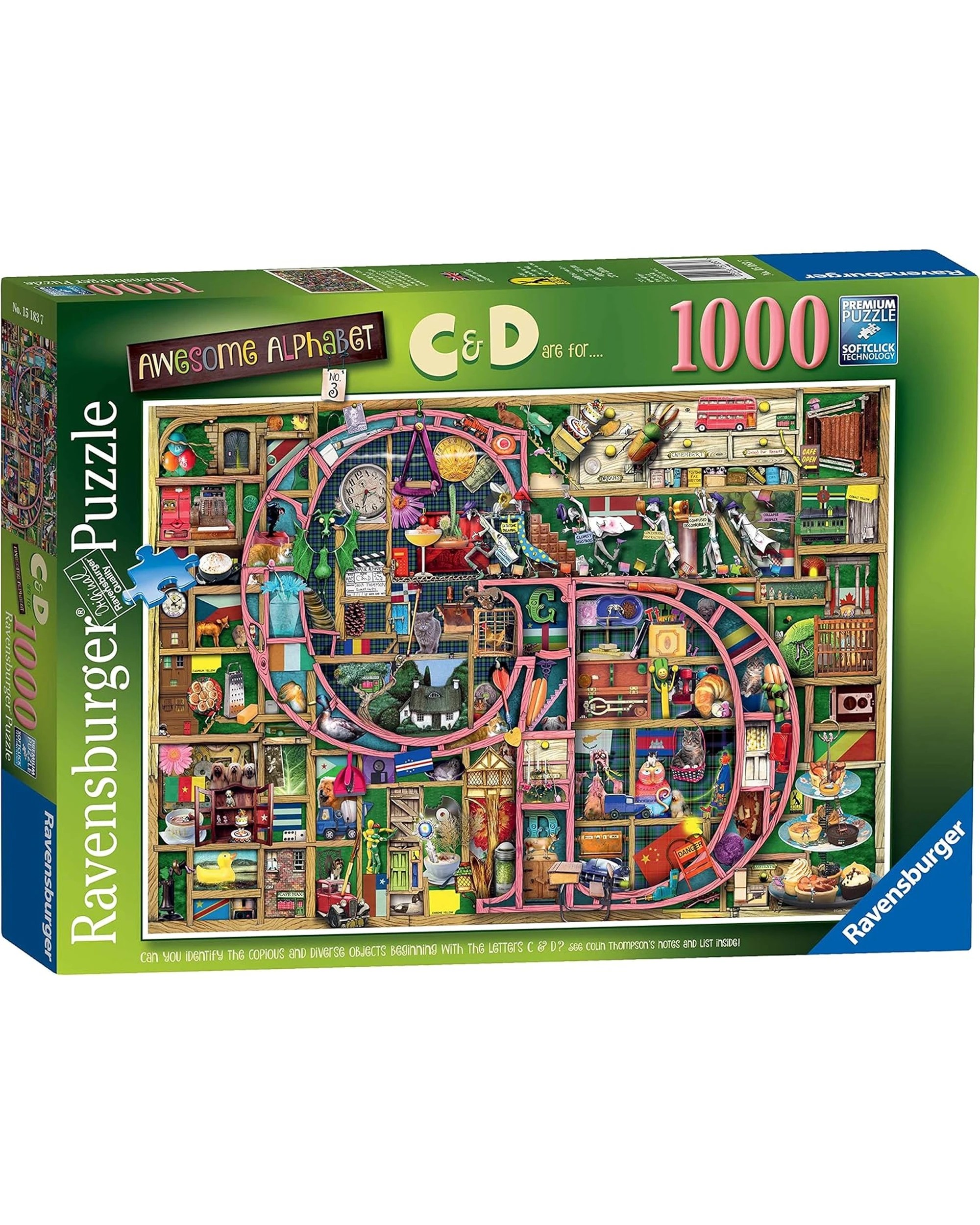 1 Ravensburger 1000pc Colin Thompson Awesome Alphabet C and D Puzzle - Multi, 1 of 2