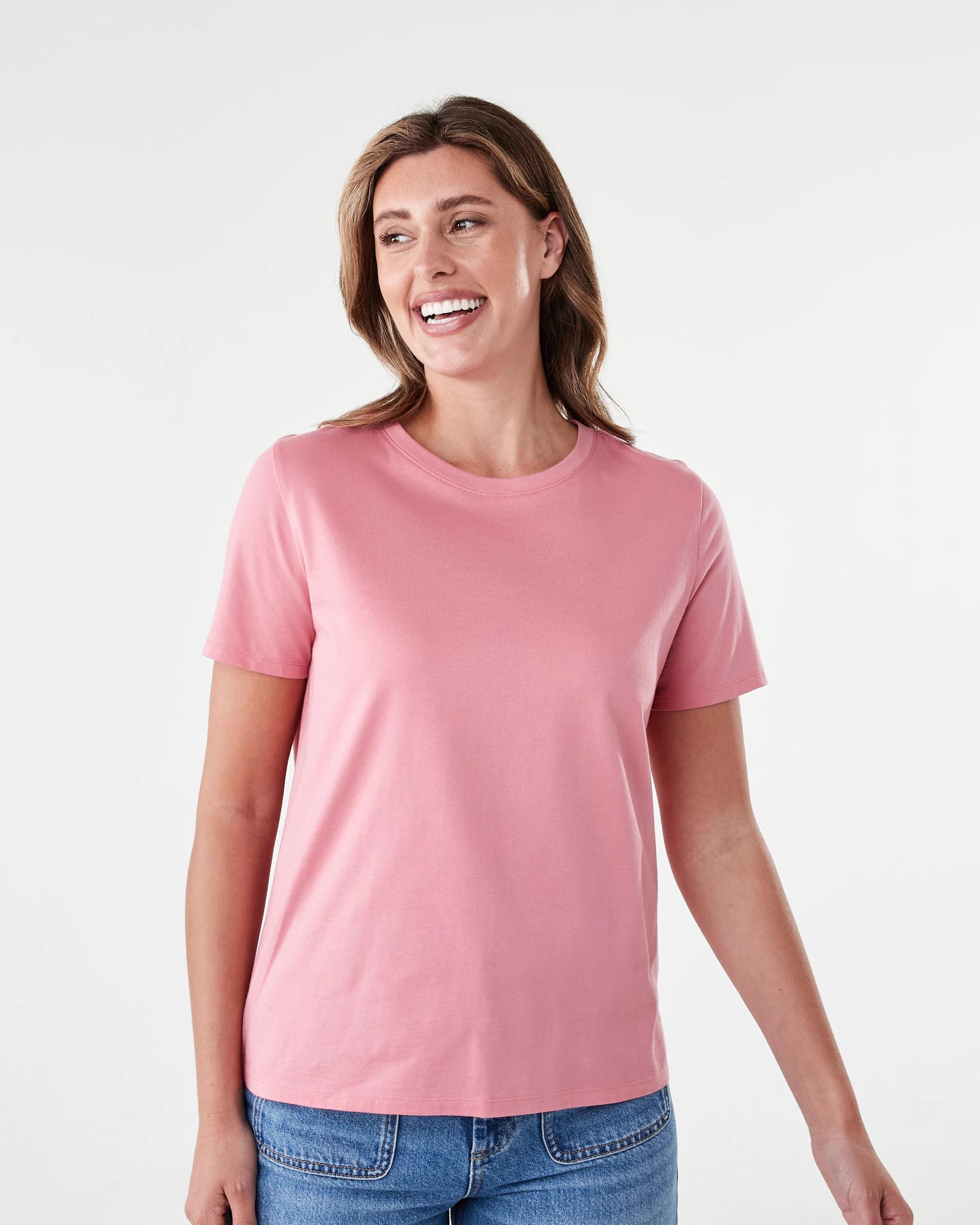 1 Short Sleeve Australian Cotton T-shirt Pink Glow, 1 of 5