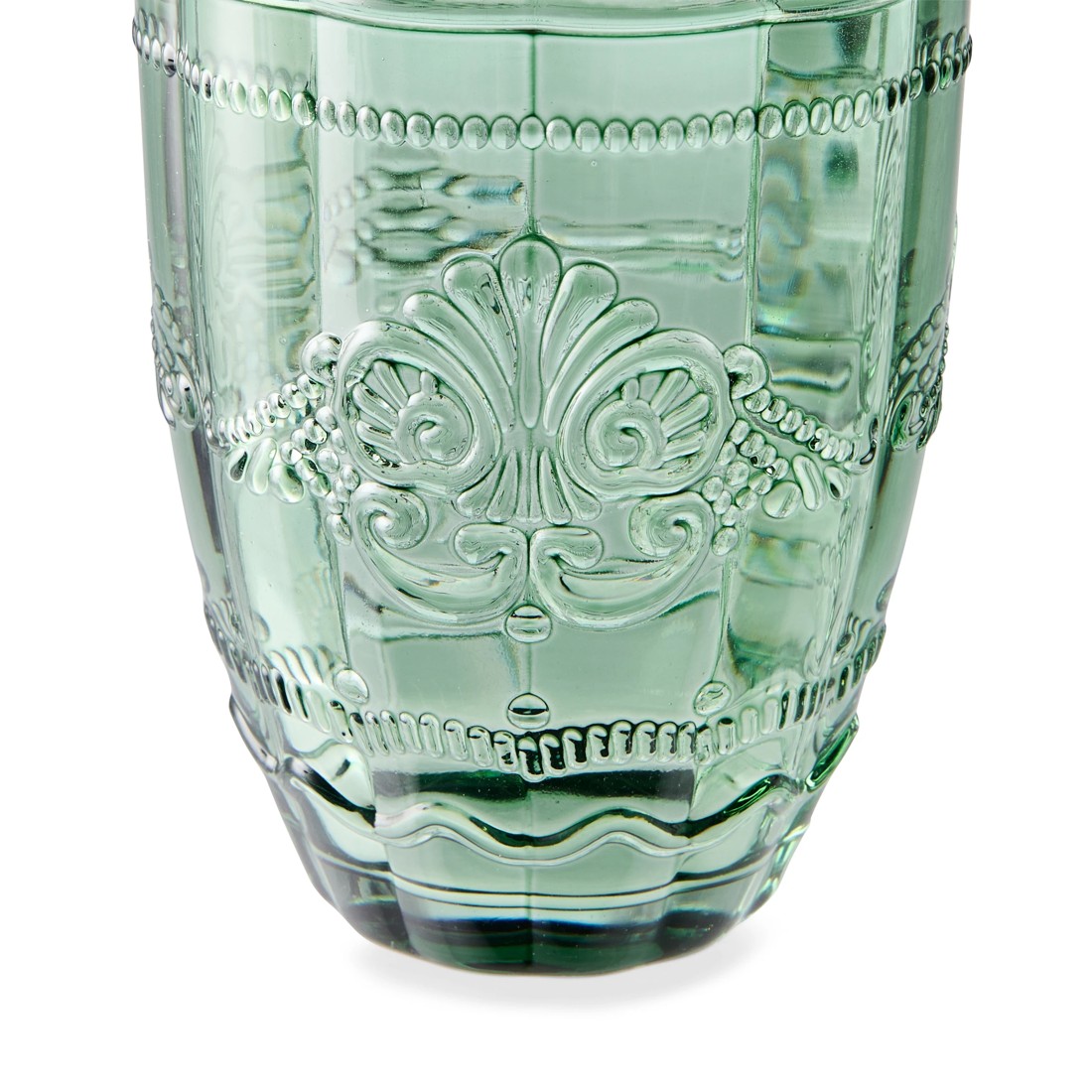 5 6 Green Ornate Highball Glasses, 5 of 5