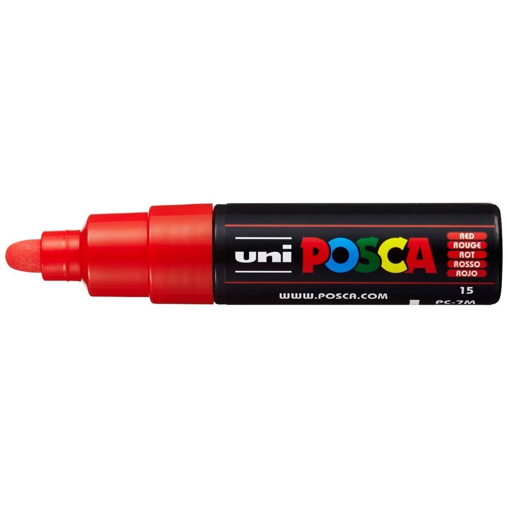 1 POSCA PC 7M Paint Marker Red, 1 of 9