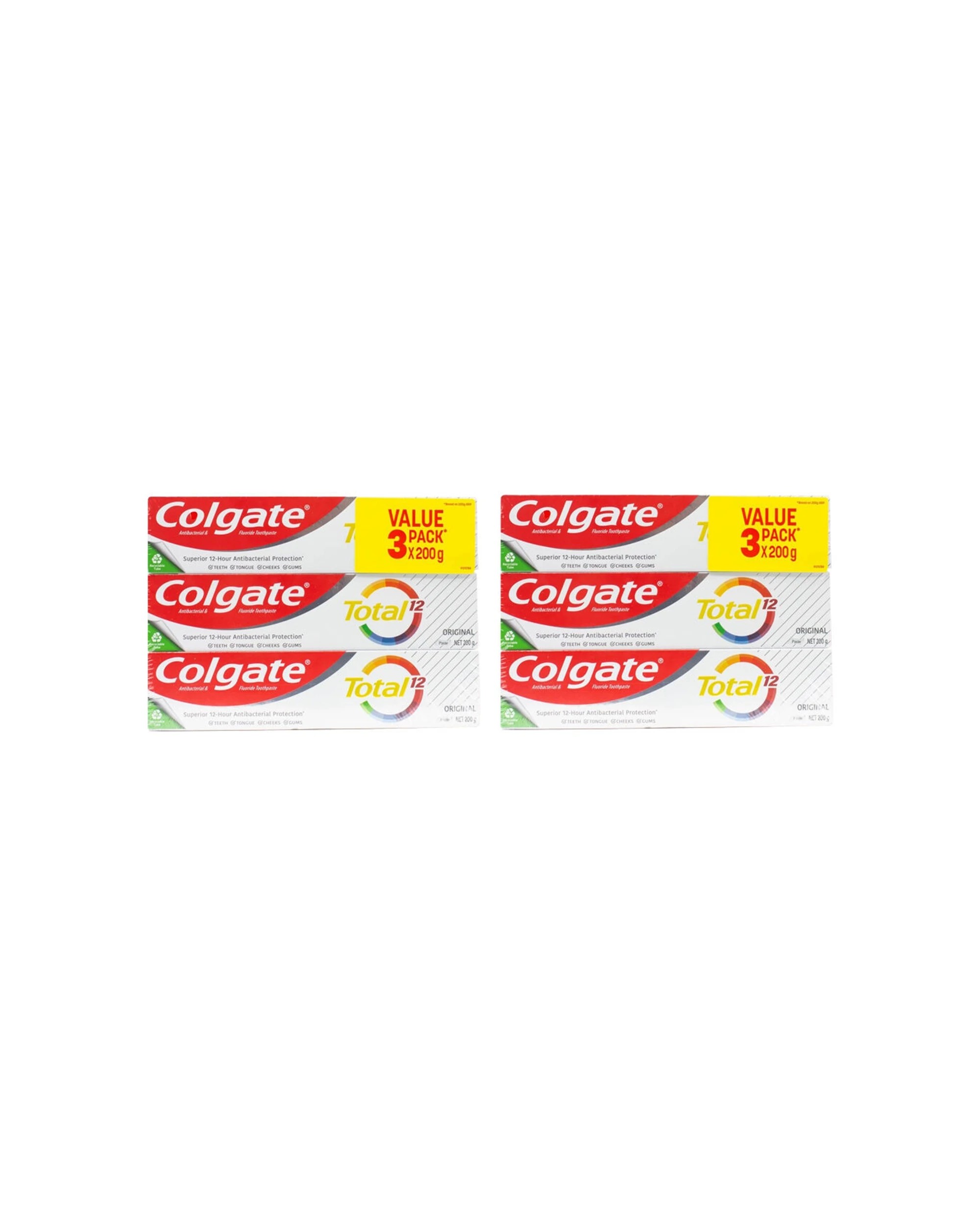 1 Colgate 2x 3PK 200g Toothpaste Total 12 Original Oral Care - Multi, 1 of 3