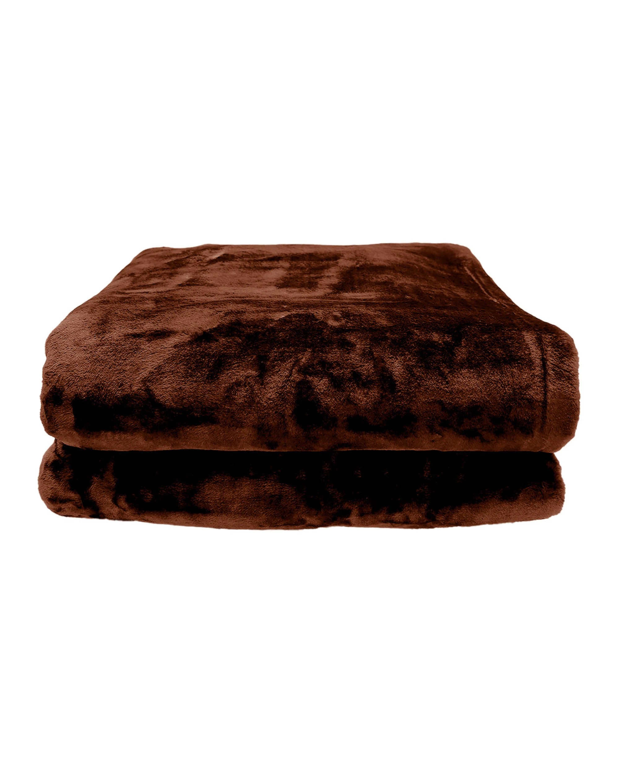 8 Laura Hill 800-gsm Mink Blanket Double-sided Soft Plush Bed Faux Throw Rug Chocolate
 - Queen Bed, 8 of 9