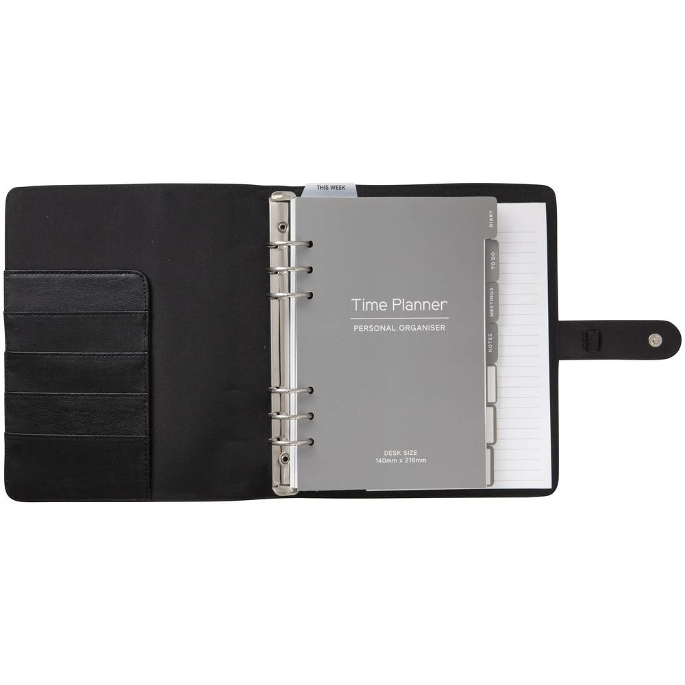 3 Otto Desk Organiser Split Leather Black, 3 of 4