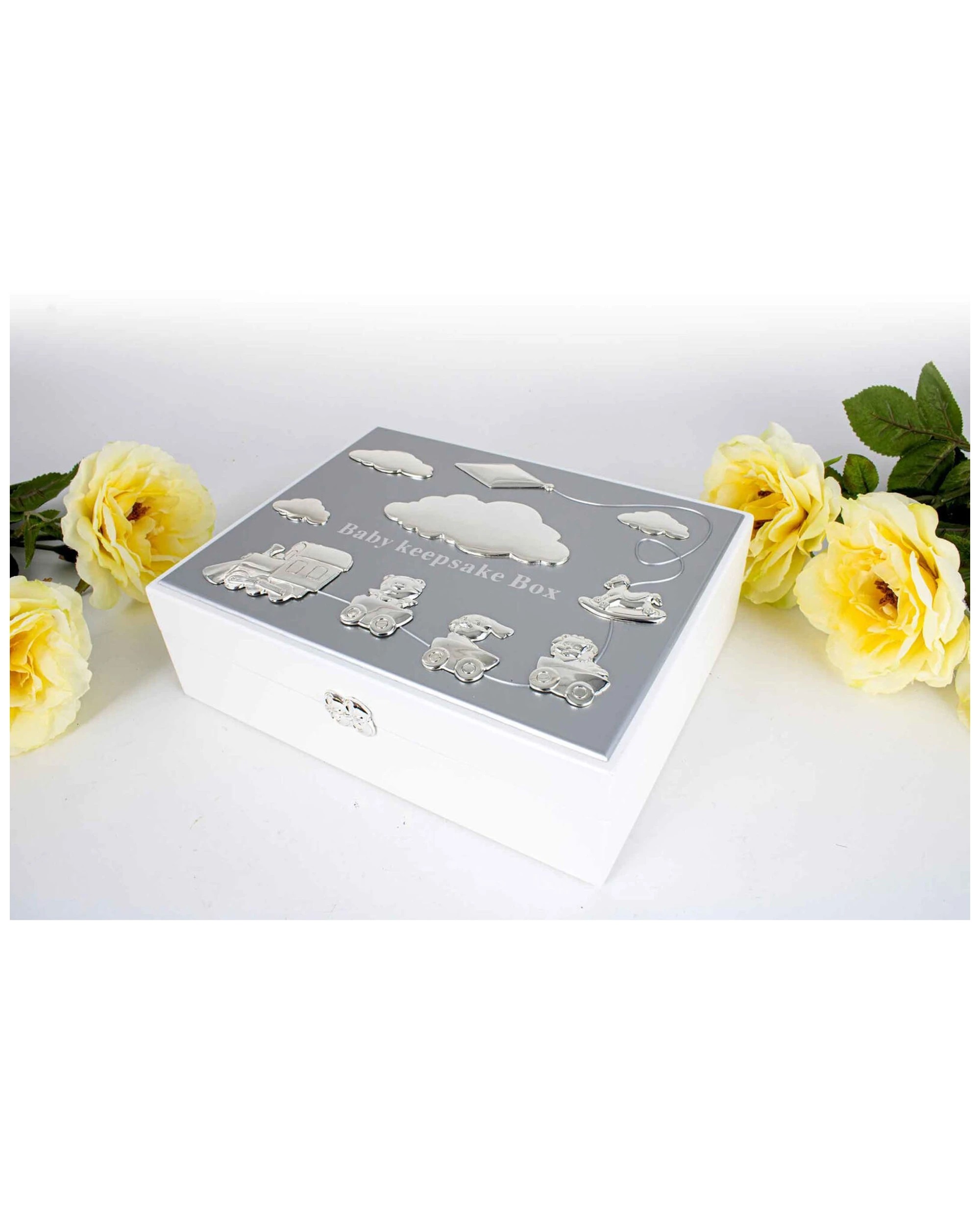 3 Lmd Baby Keepsake Box 17x22x7cm Protective Display Gift Set - Cardboard Box
 - Silver, 3 of 4