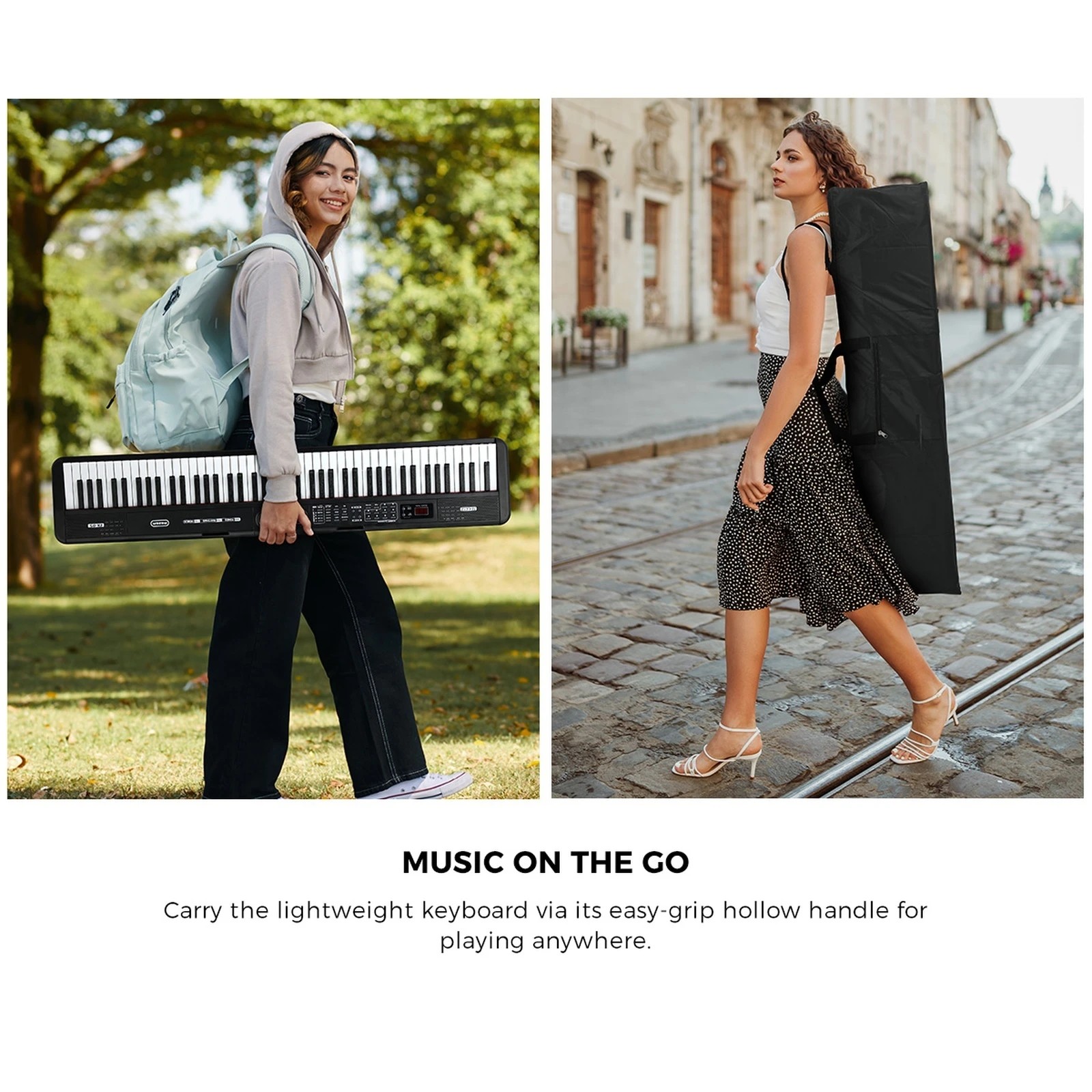 9 Mazam 88 Keys Electronic Piano Keyboard Lighted with Carry Bag - Black, 9 of 10