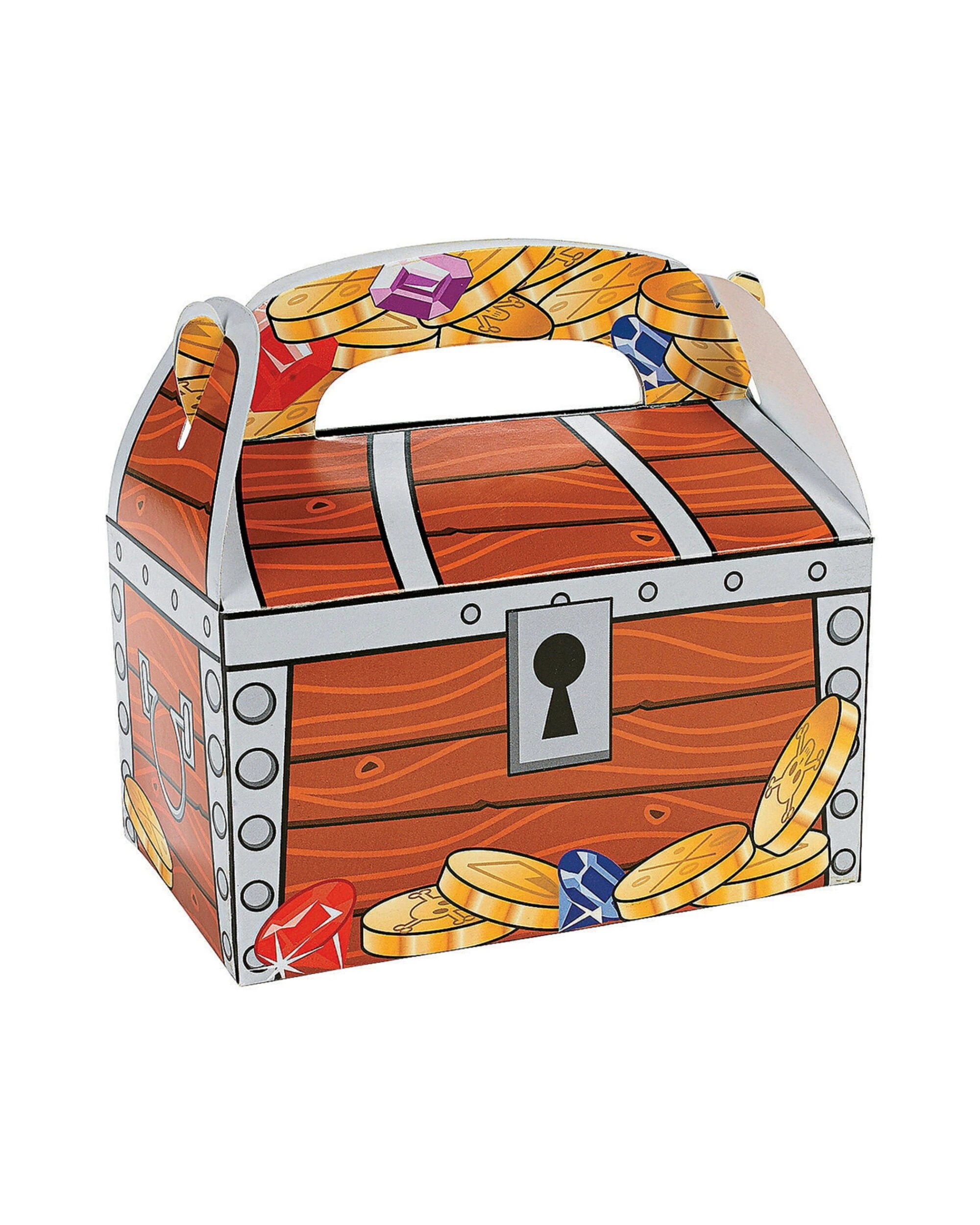 1 Partyrama Pirate Chest Lolly/Treat Boxes Pack of 12, 1 of 1