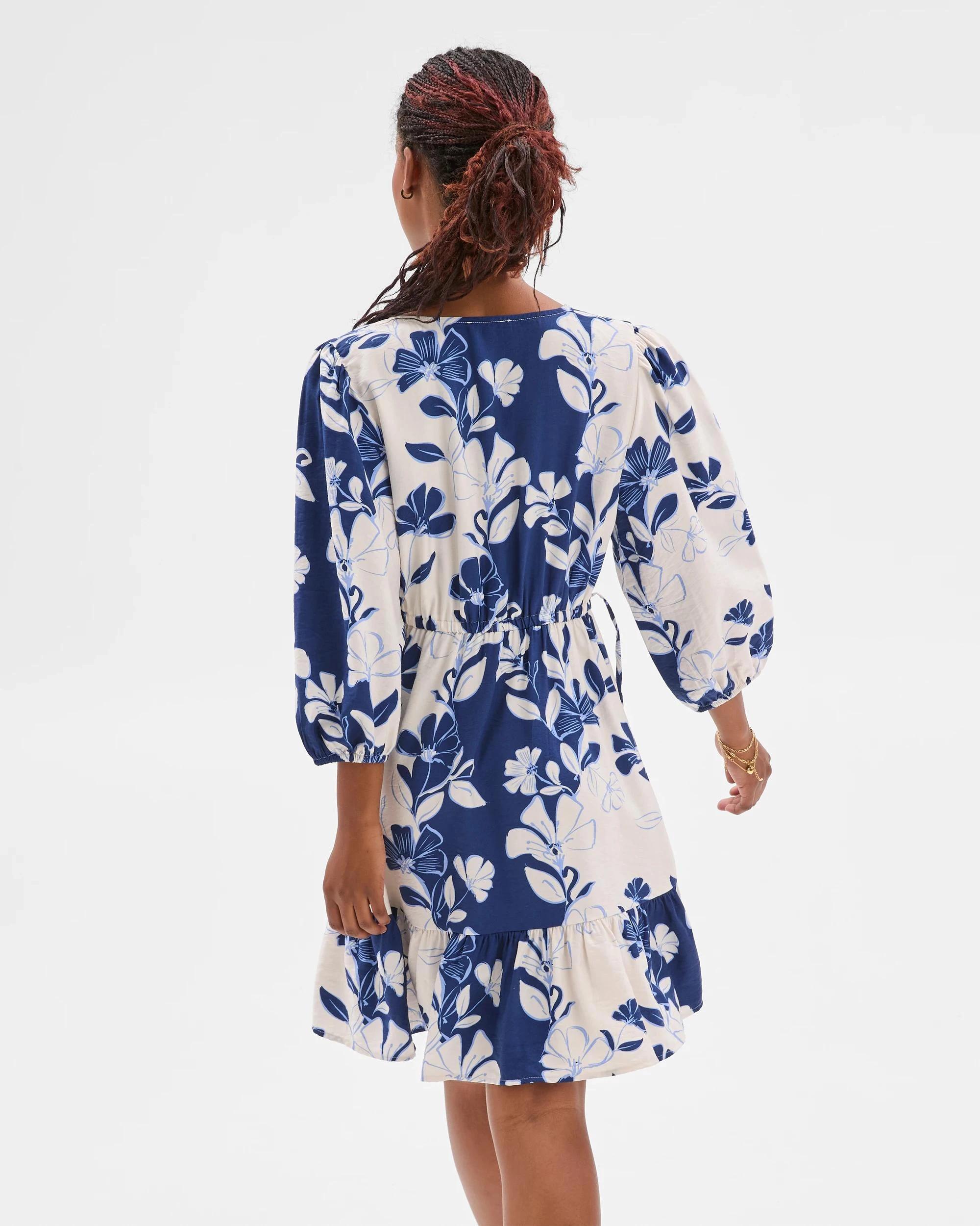 4 Target Petites Petites Long Sleeve Mini Dress FLORAL PRINT, 4 of 6