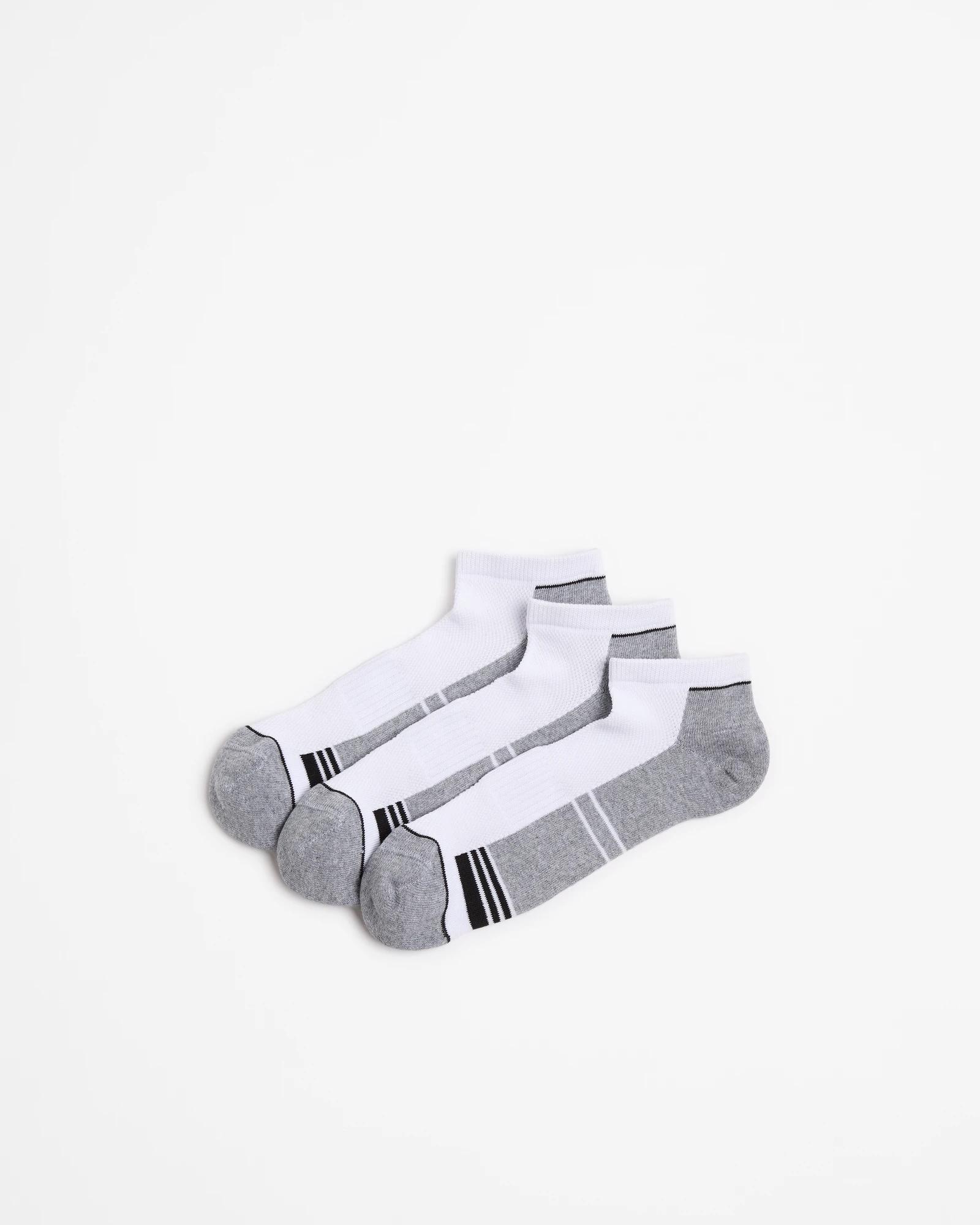 1 Australian Cotton Blend 3 Pack Sport Low Cut Socks - Maxx WHITE, 1 of 3