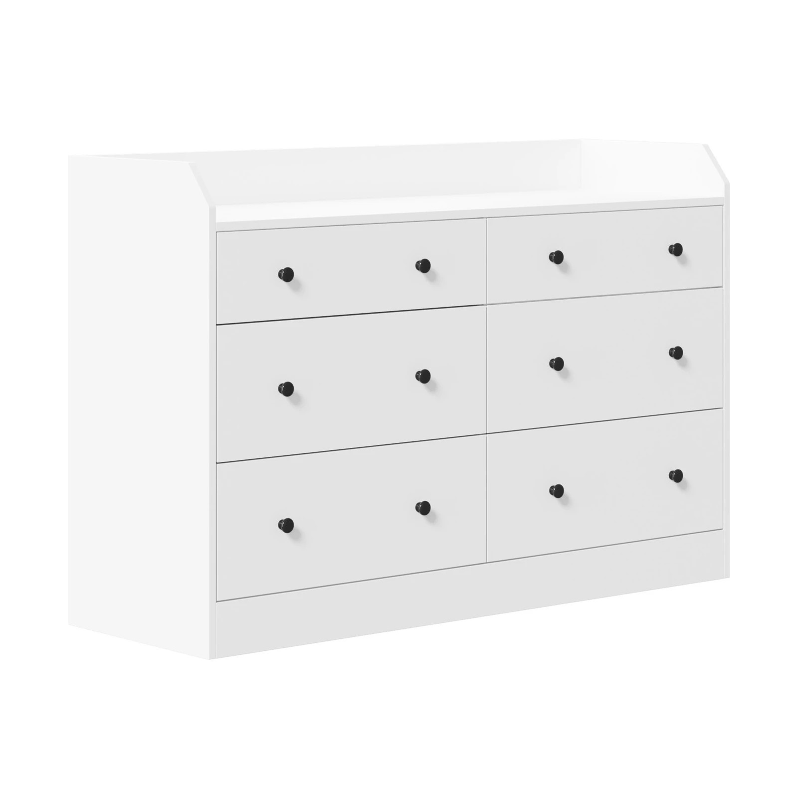 6 Oikiture Buffet Sideboard 6 Drawers
 - White, 6 of 10