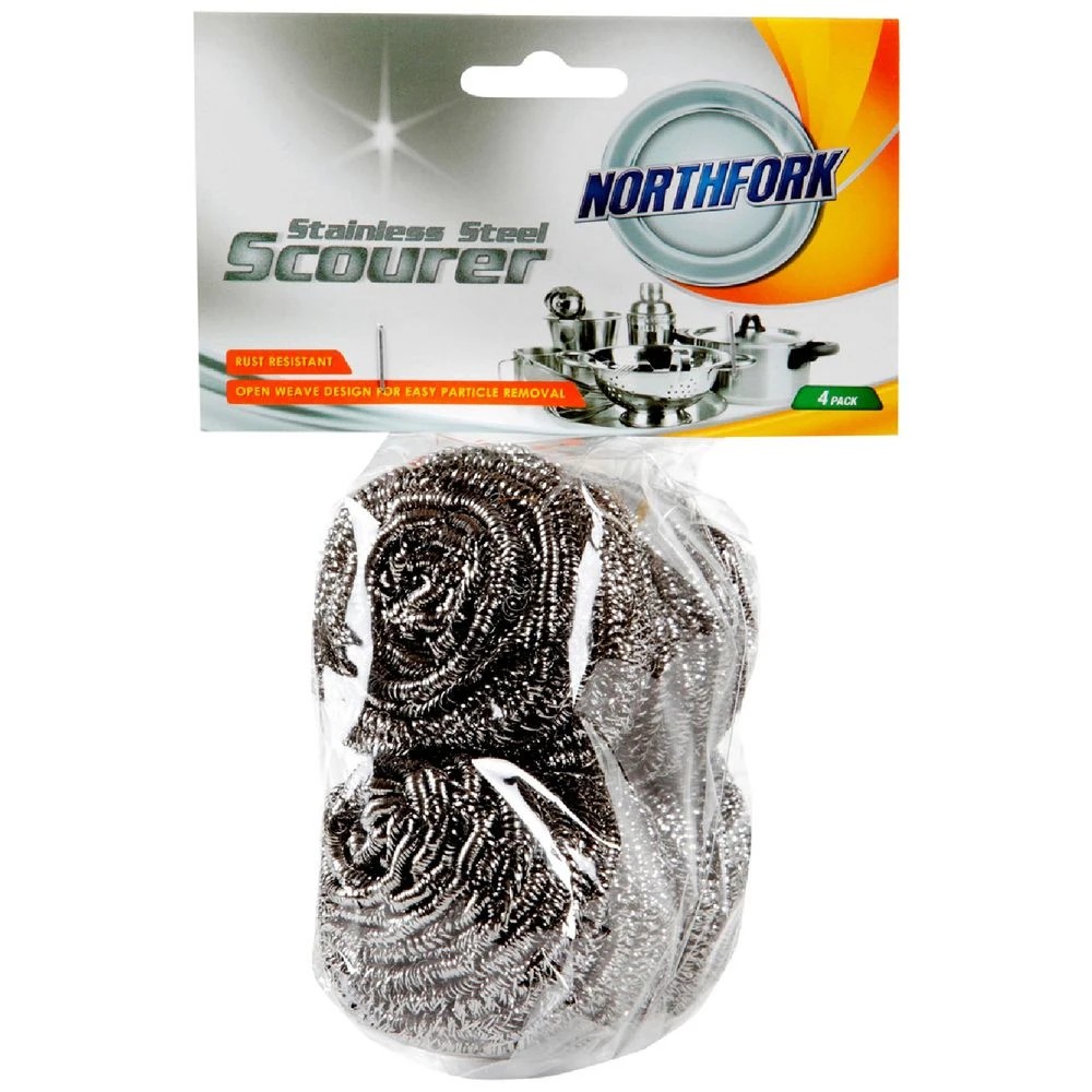 1 Northfork Stainless Steel Scourer 4 Pack, 1 of 1