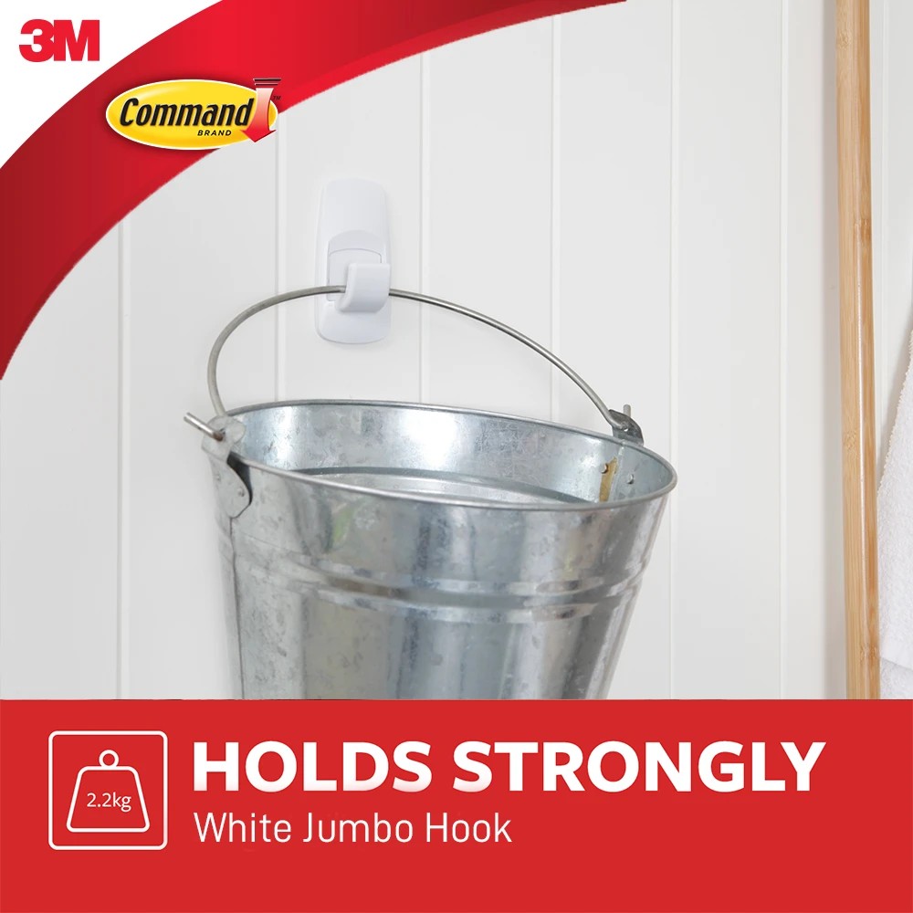 3 3M Command Mounting Hook Jumbo - White, 3 of 5
