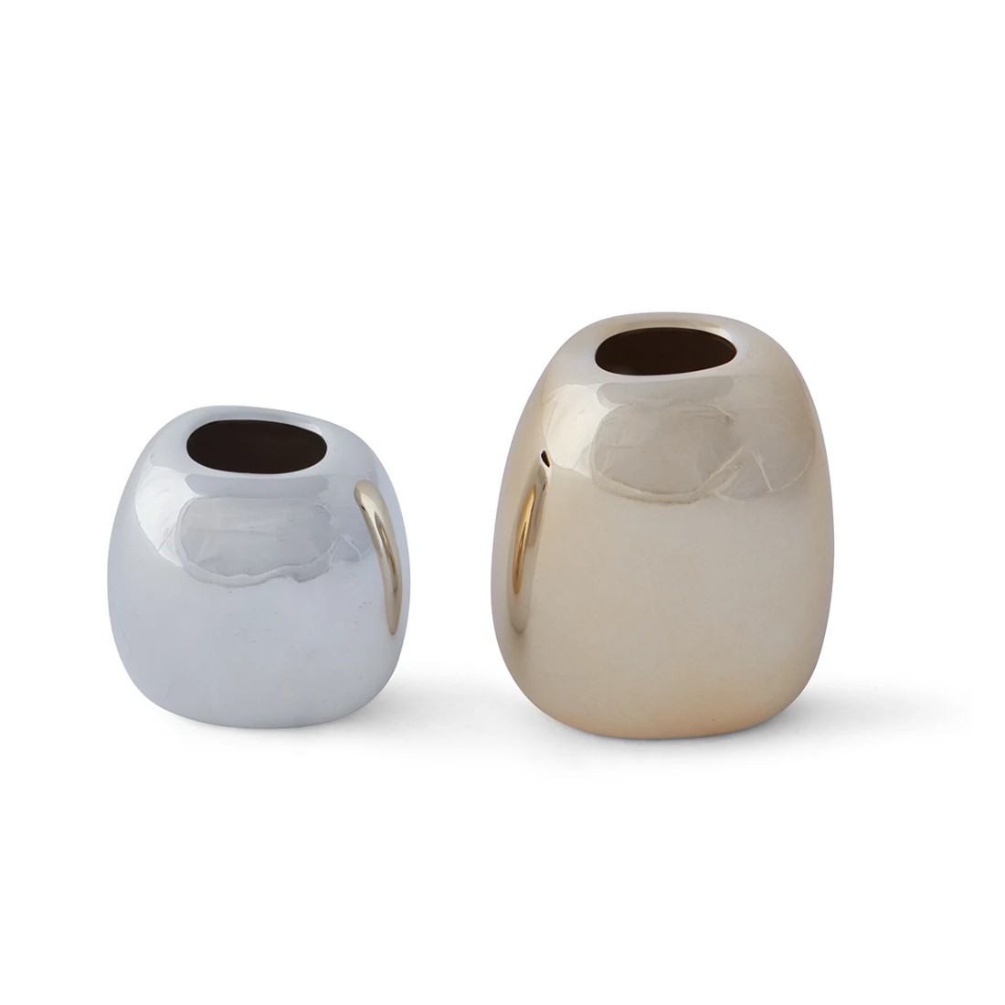 4 2 Pack Decor Bud Vases - Gold Tone and Silver Tone, 4 of 9