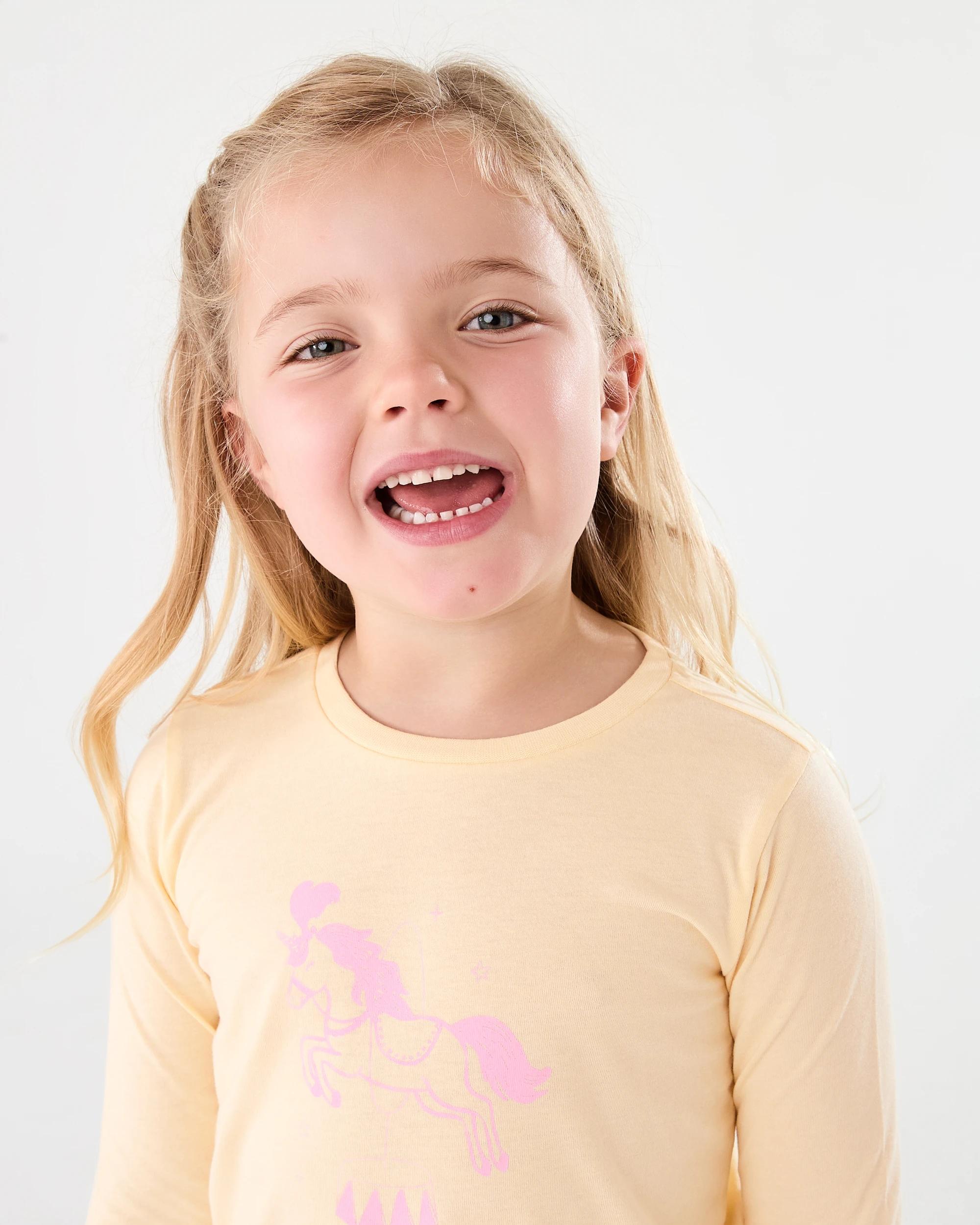 2 Knit Pyjama Set Ylw Unicrn, 2 of 7