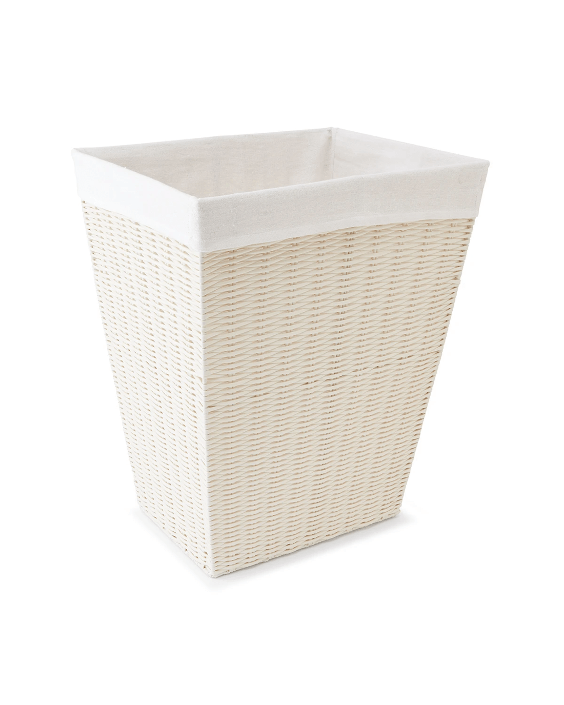 4 Rattan Look Hamper with Liner - White, 4 of 7