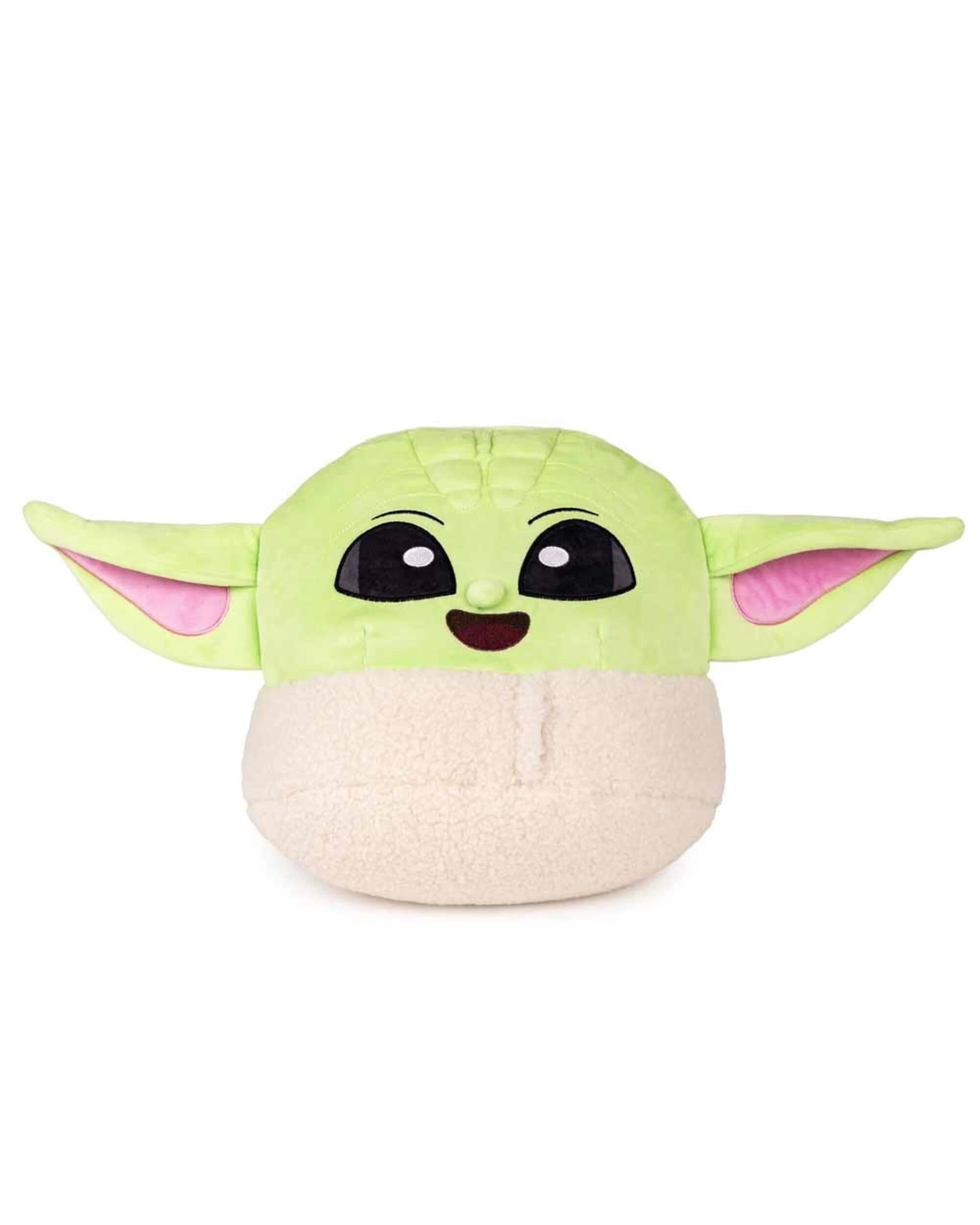 1 Star Wars - The Mandalorian - Grogu Head Cushion - Cream,Green, 1 of 3
