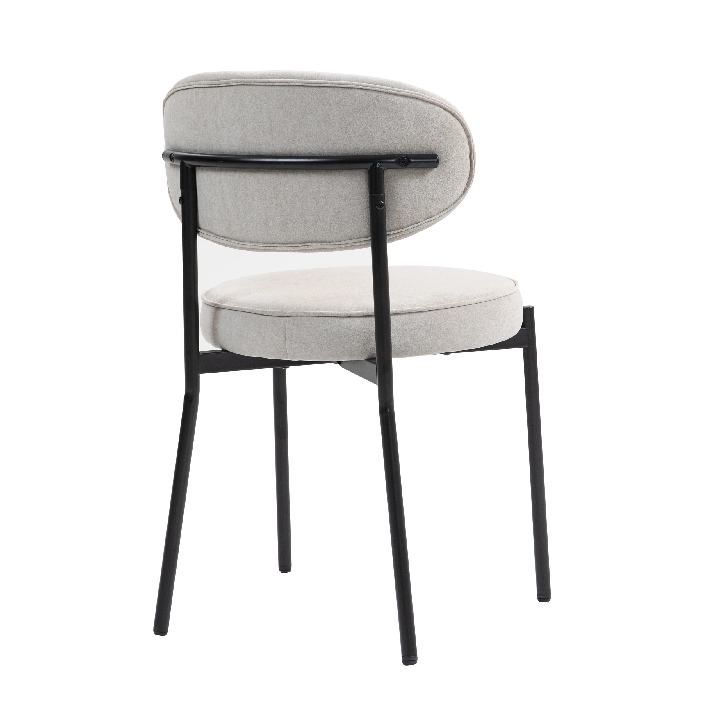 9 IHOMDEC Round Dining Chair Set of 2 - Grey - Grey, 9 of 10