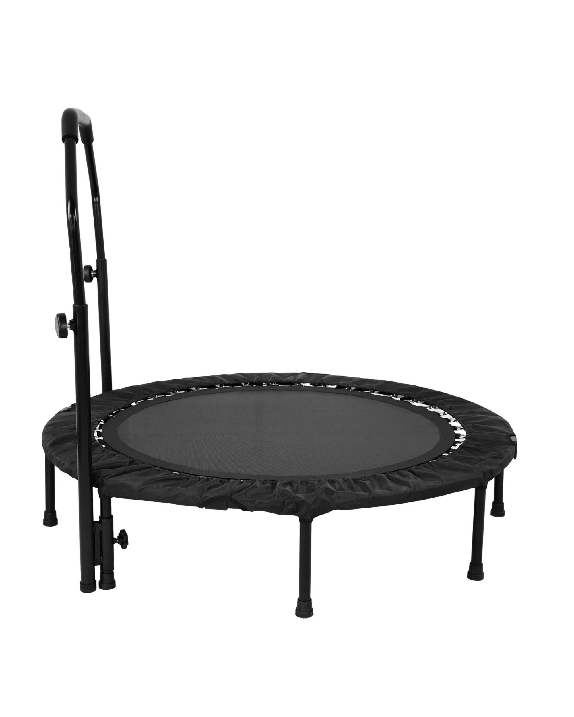 4 Advwin 48" Mini Trampoline Rebounder Max Load 200KG with Adjustable Foam Handle Suitable for Adult and Kids Black, 4 of 7