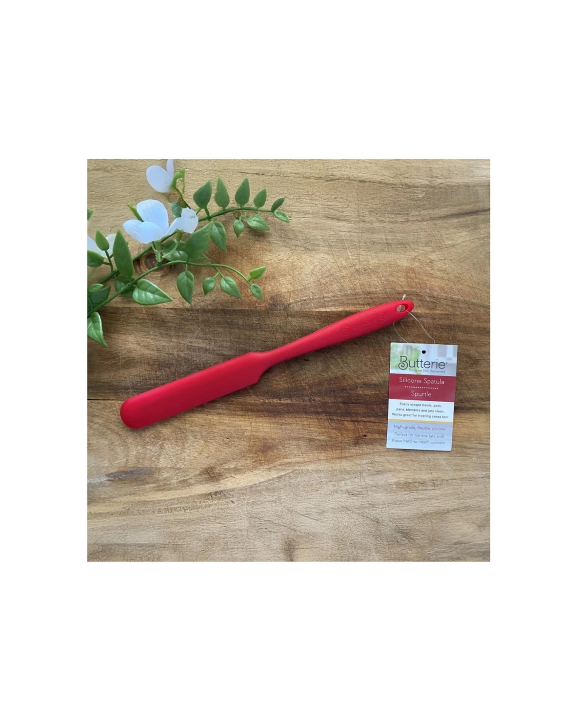 6 Better Dish Butter Container with Lid Butterie Spatula Plastic Tongs Set - Red, 6 of 9