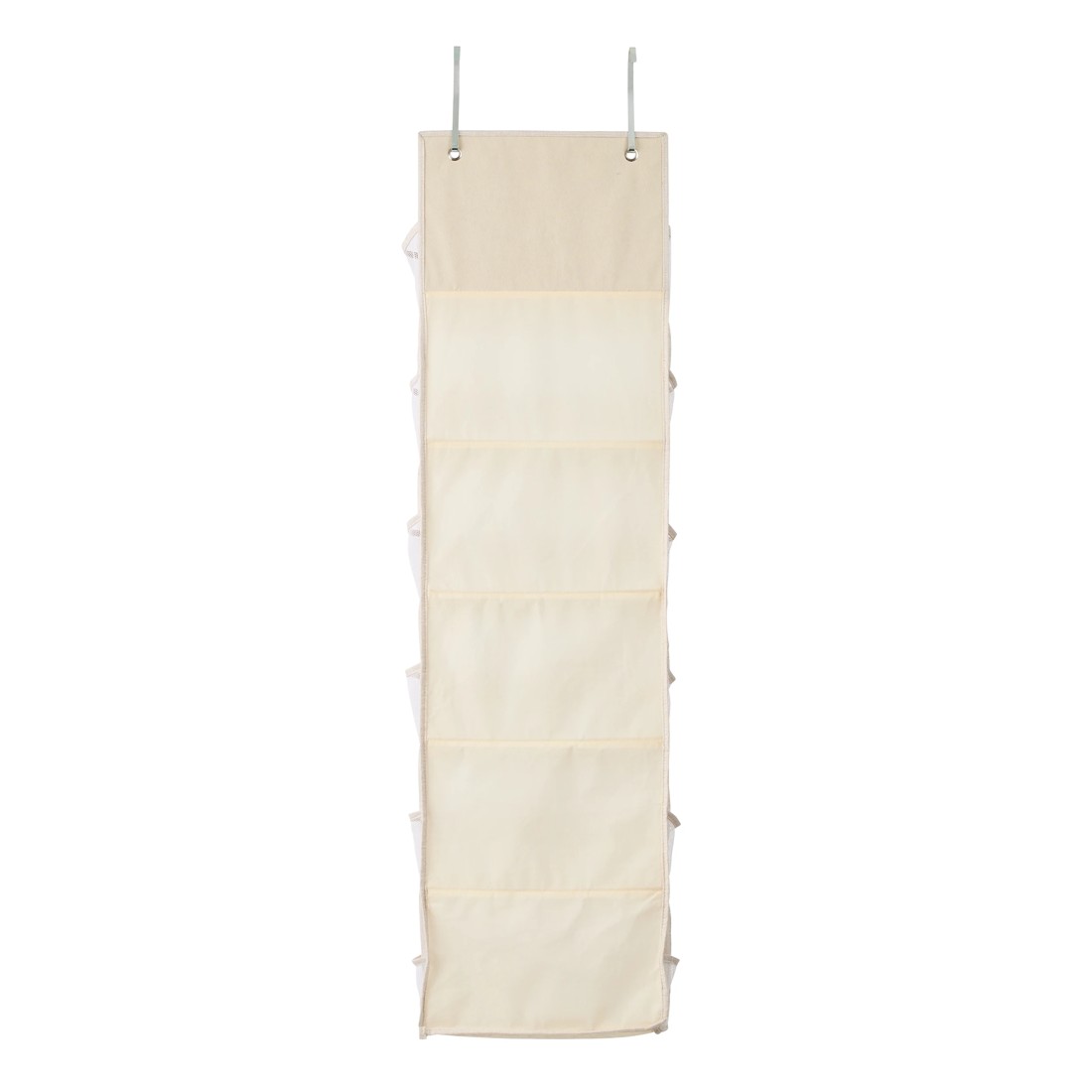 6 Linen Look Over the Door Organiser- Beige, 6 of 9