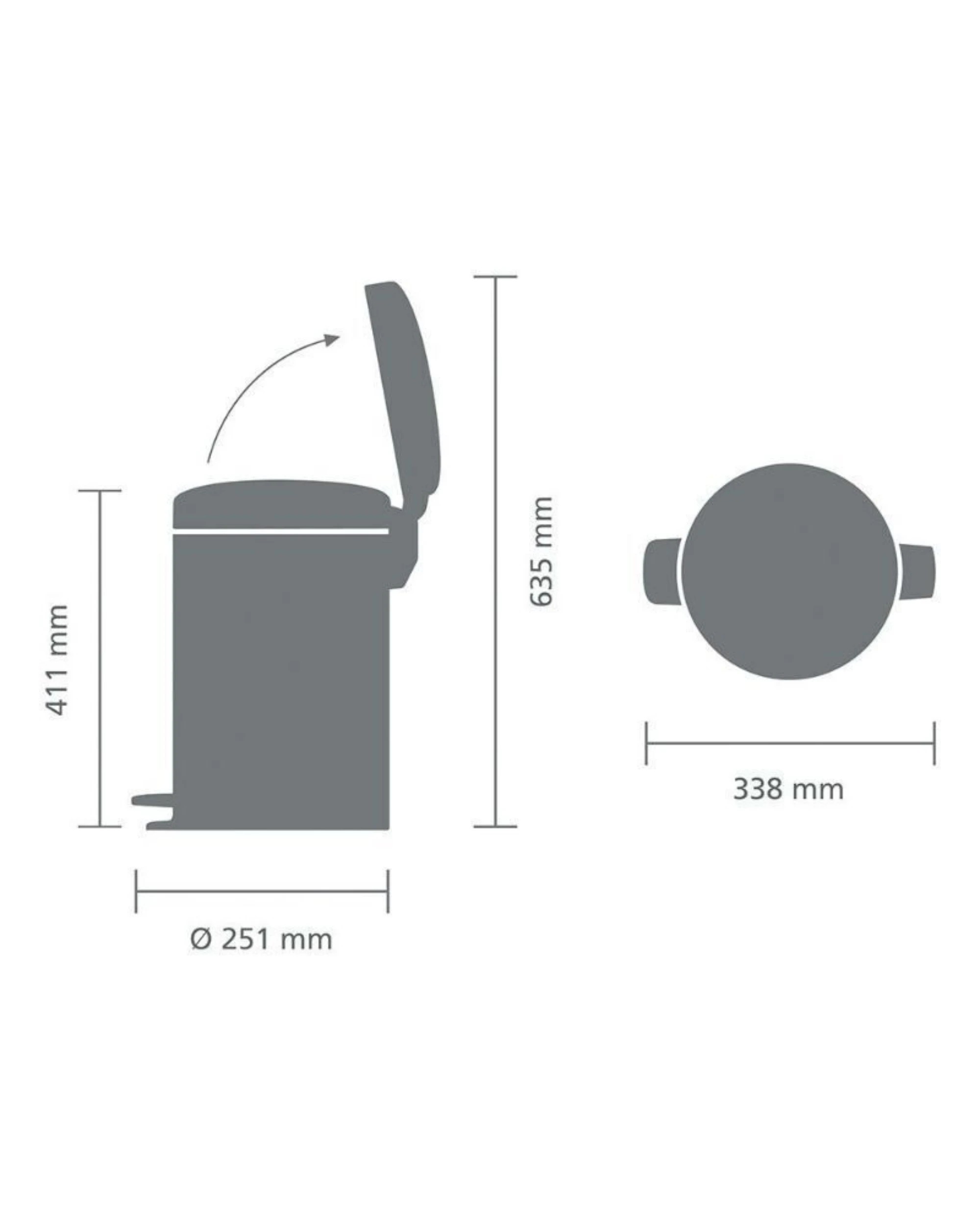 4 Brabantia New ICON 12L Pedal Bin - White, 4 of 4