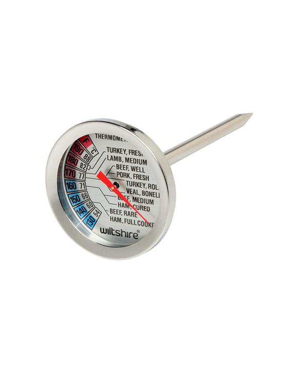 Wiltshire Stainless Steel 5cm Dial Meat Temperature Kitchen Thermometer - Metallic