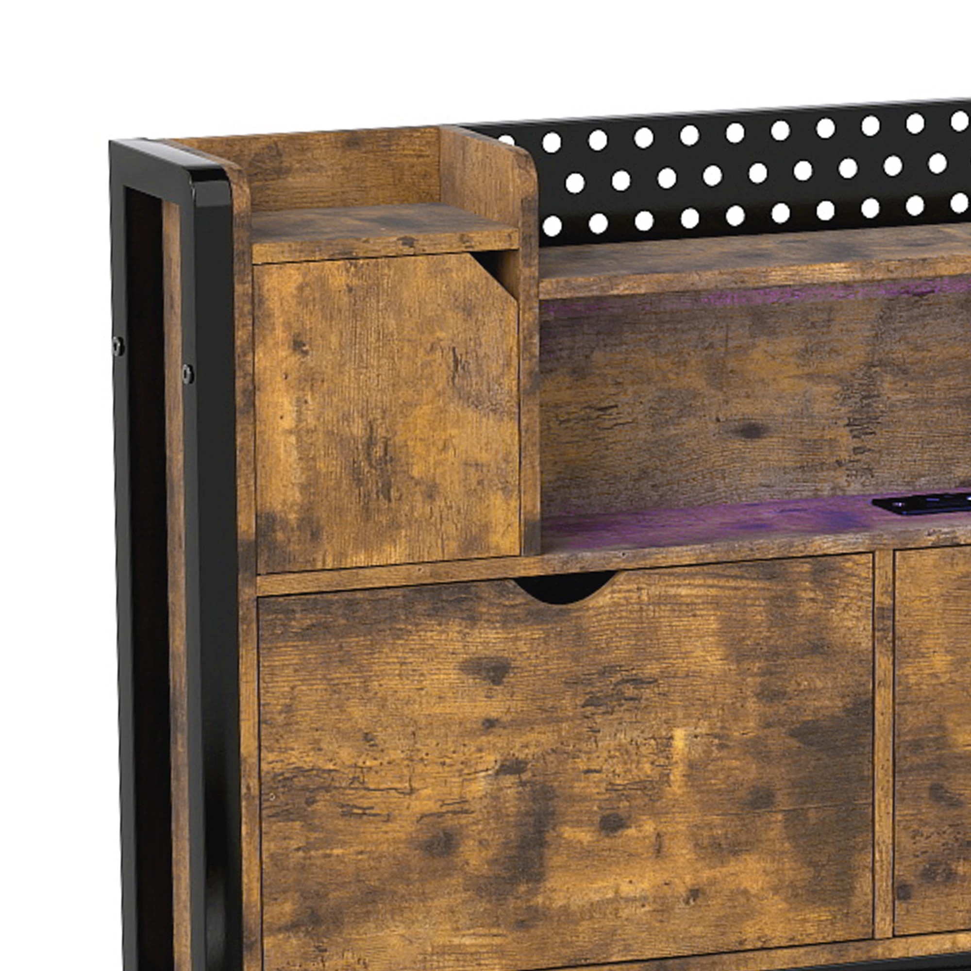 5 Levede Single Bed Frame with LED Charging Station and Storage Bedhead, 5 of 9