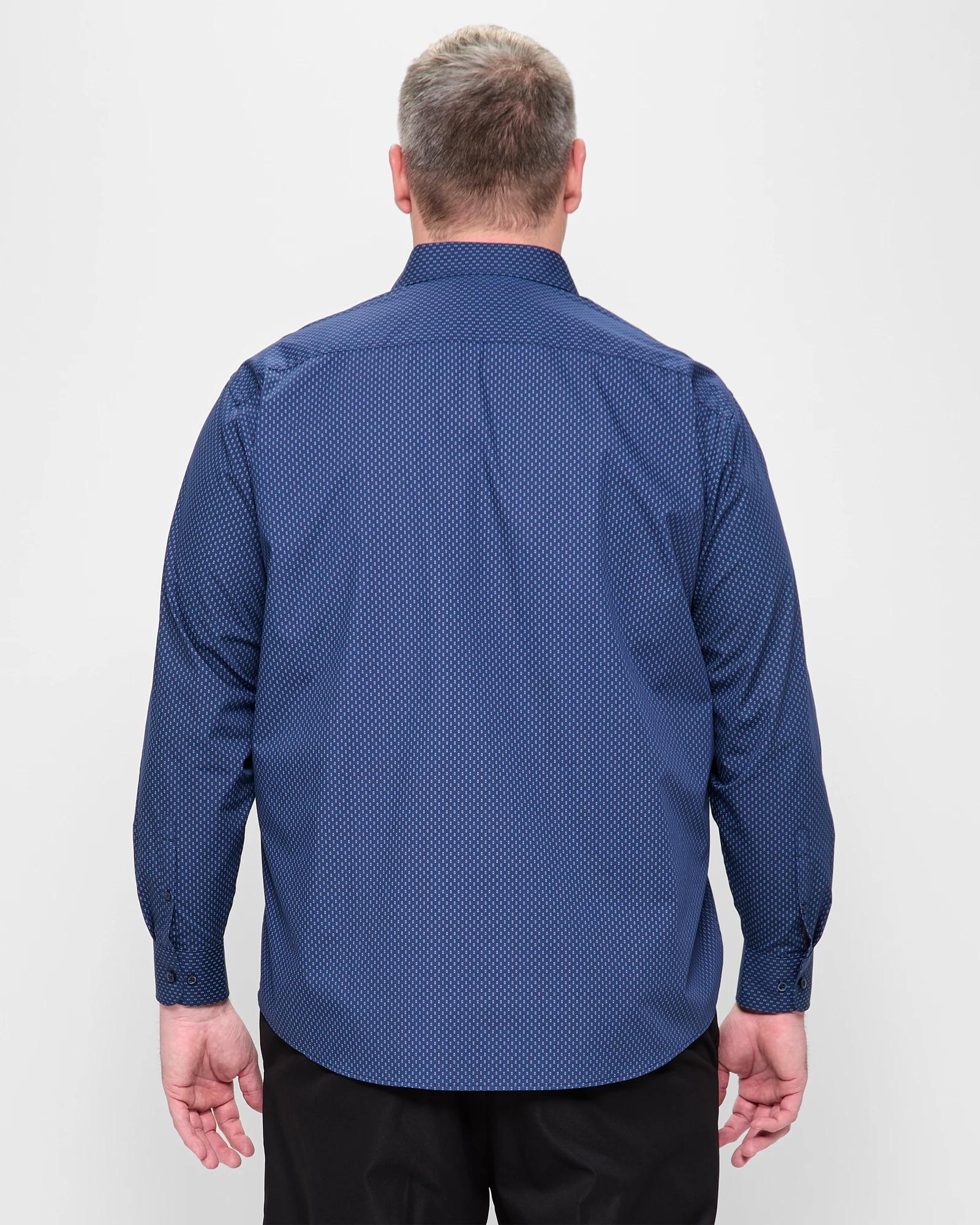 4 Target Plus Size Long Sleeve Micro Geo Print Shirt NAVY MICRO GEO, 4 of 5