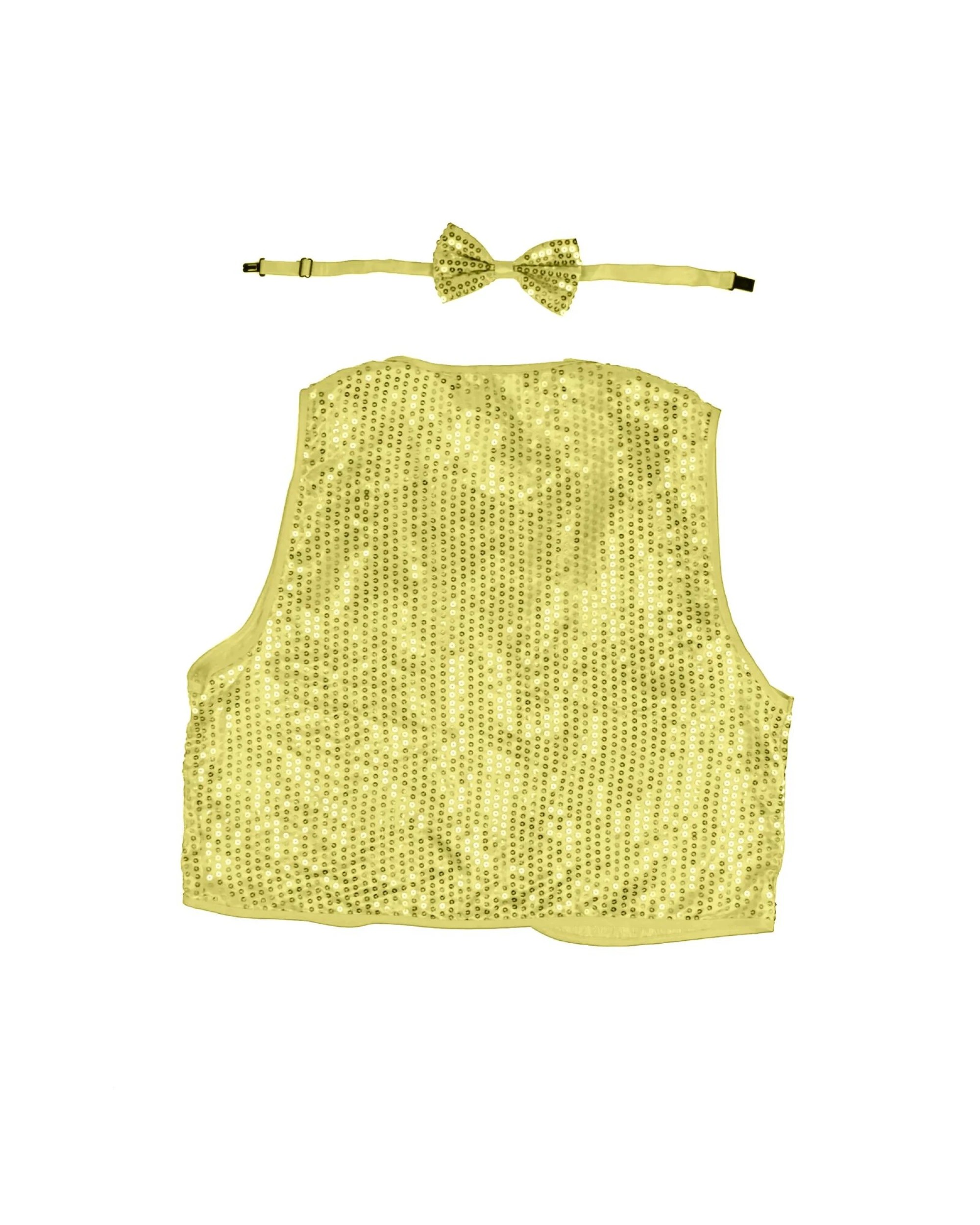 2 BR Costumes Kids Sequin Vest and Bow Tie Costume Set for 80s Party Dress Up, 2 of 2