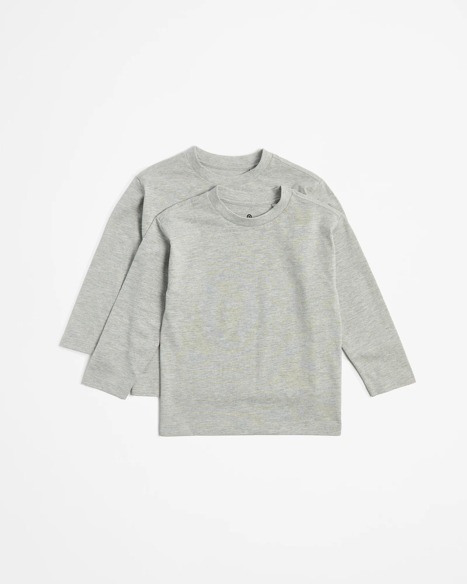 4 Target Australian Cotton Long Sleeve Heavyweight Top 2 Pack GREY MARLE, 4 of 5