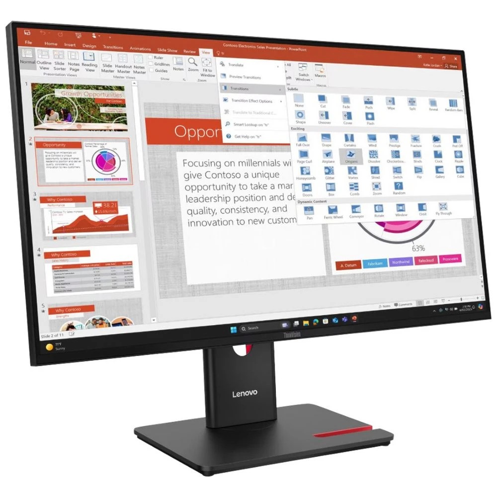3 Lenovo ThinkVision 27" FHD IPS Monitor, 3 of 7