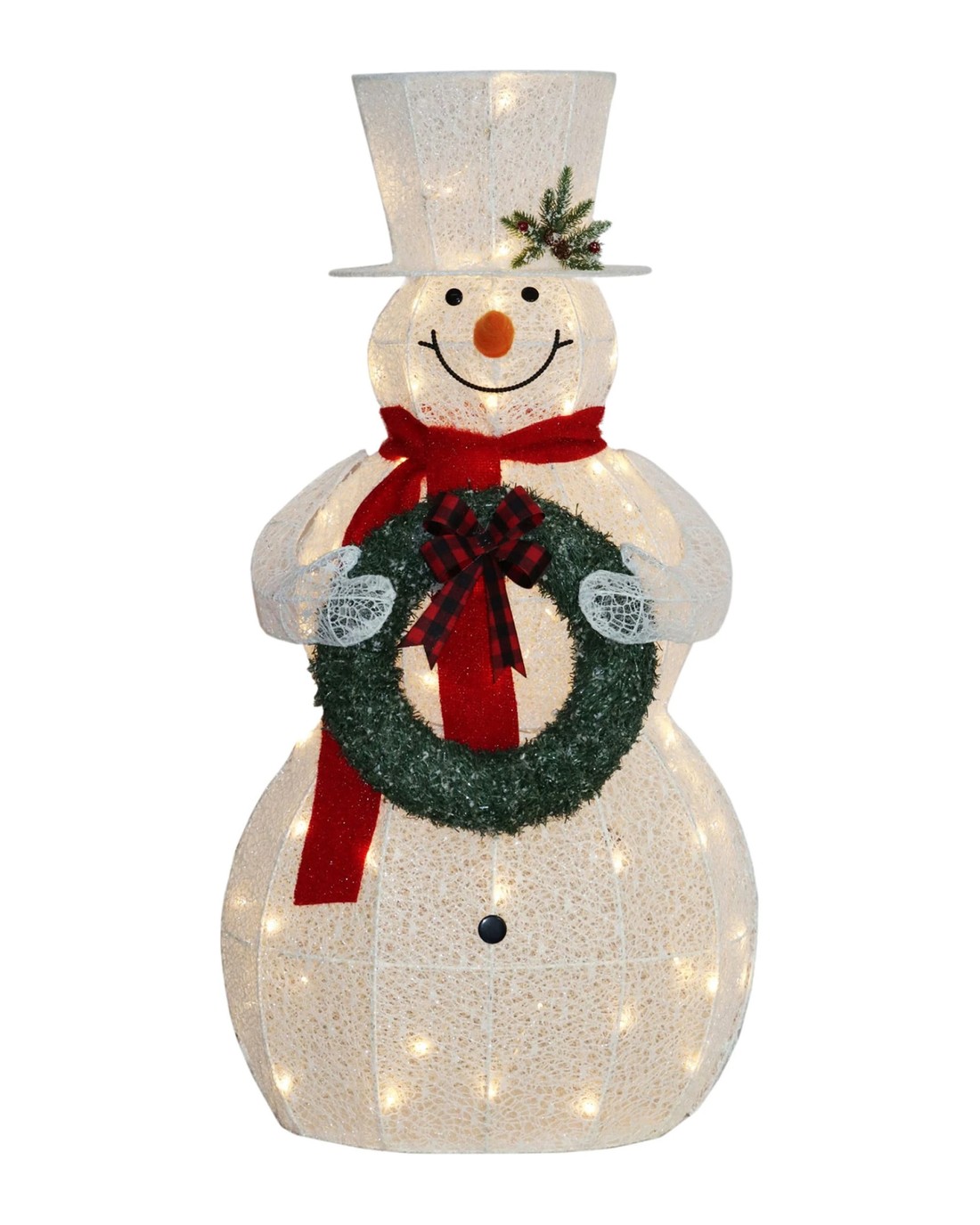 Christabelle 150cm Pre-Lit Outdoor Christmas Snowman Yard Decoration ...