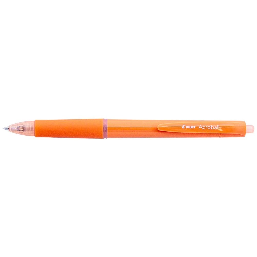 1 PILOT Acroball 150 Ballpoint Pen 0.5mm Coral Orange Barrel, 1 of 5