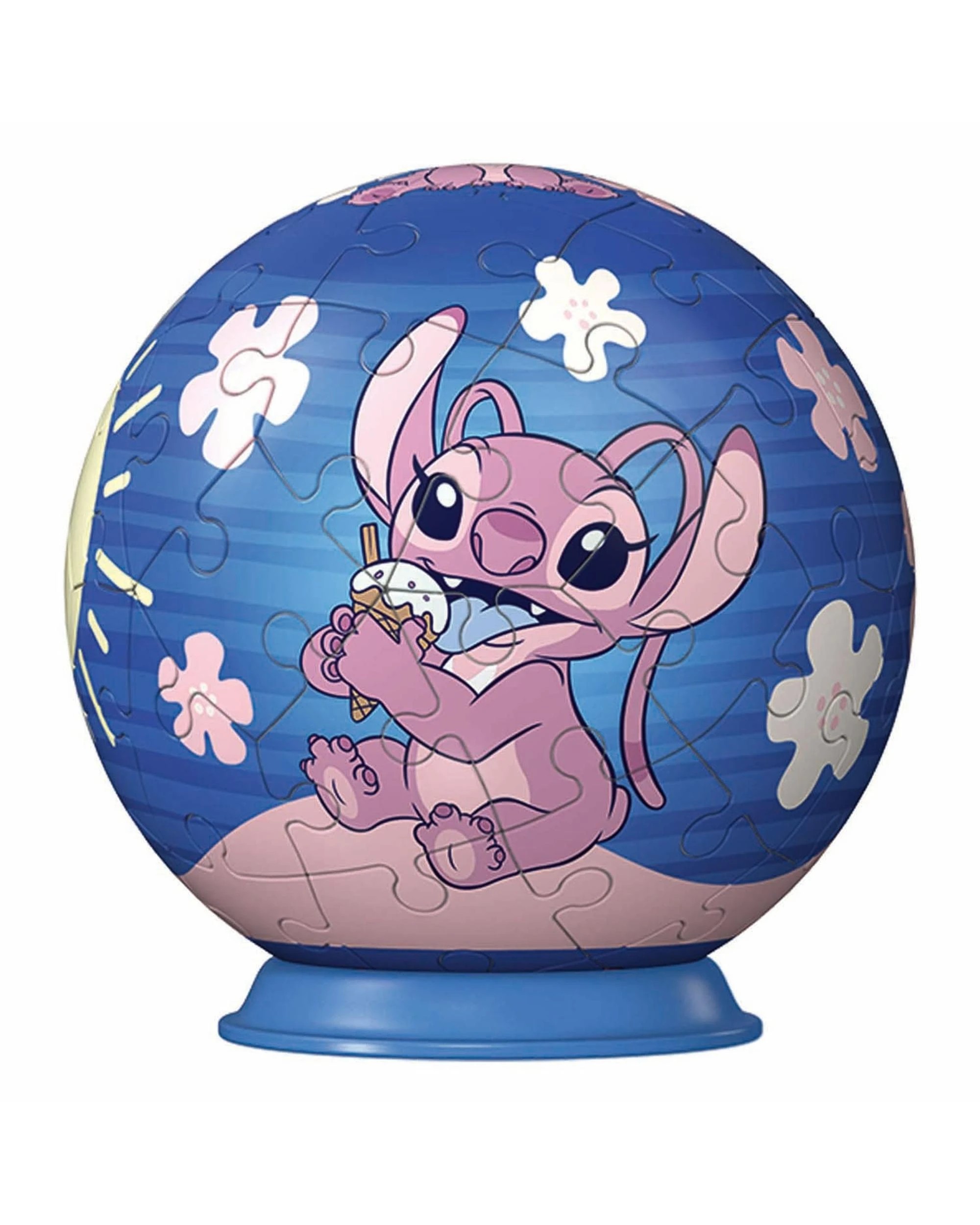 1 Ravensburger Disney Stitch Angel 3D Puzzle Ball 55 Piece Jigsaw Puzzle, 1 of 1