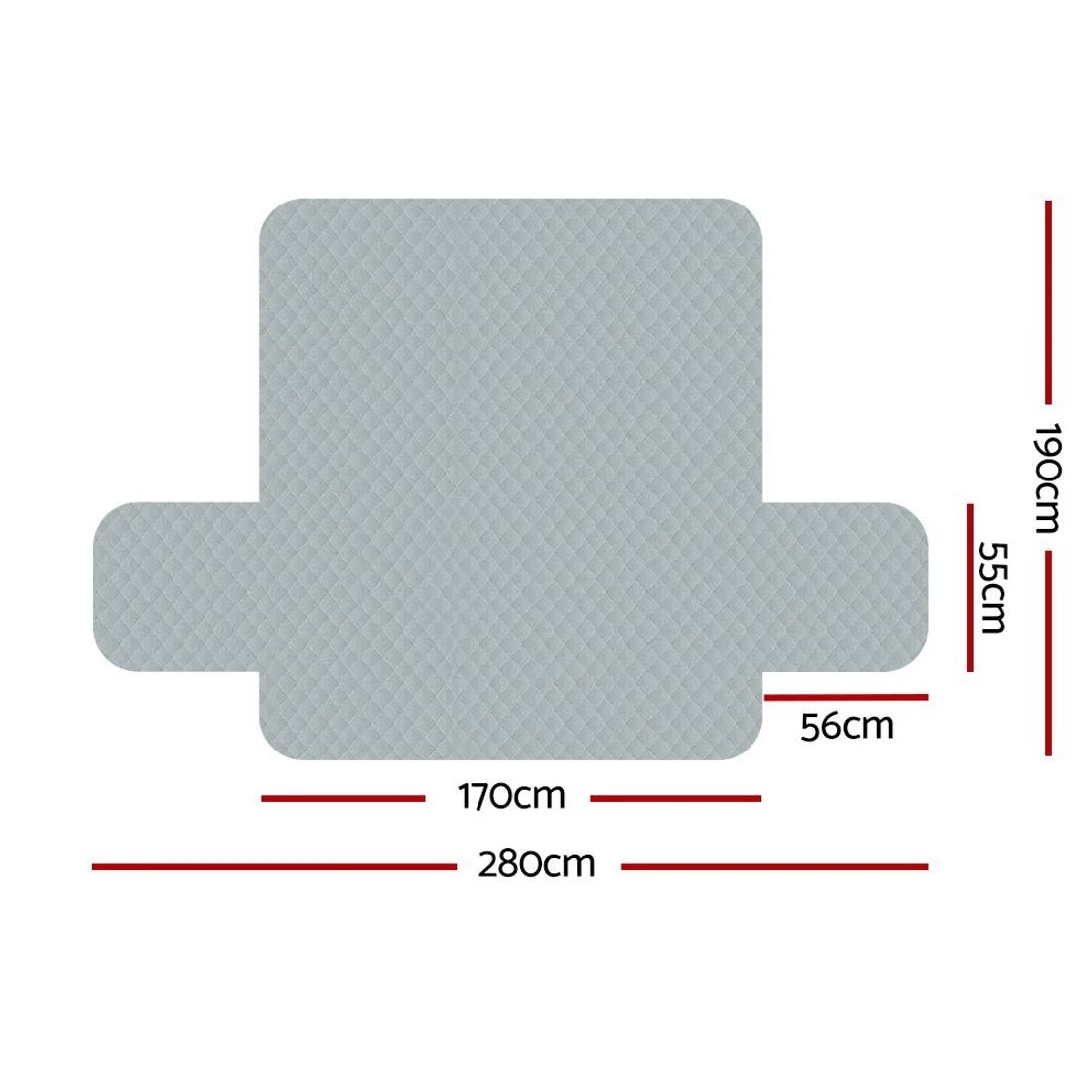 1 Artiss Sofa Cover Couch Covers 3 Seater 100% Water Resistant
 - grey, 1 of 6