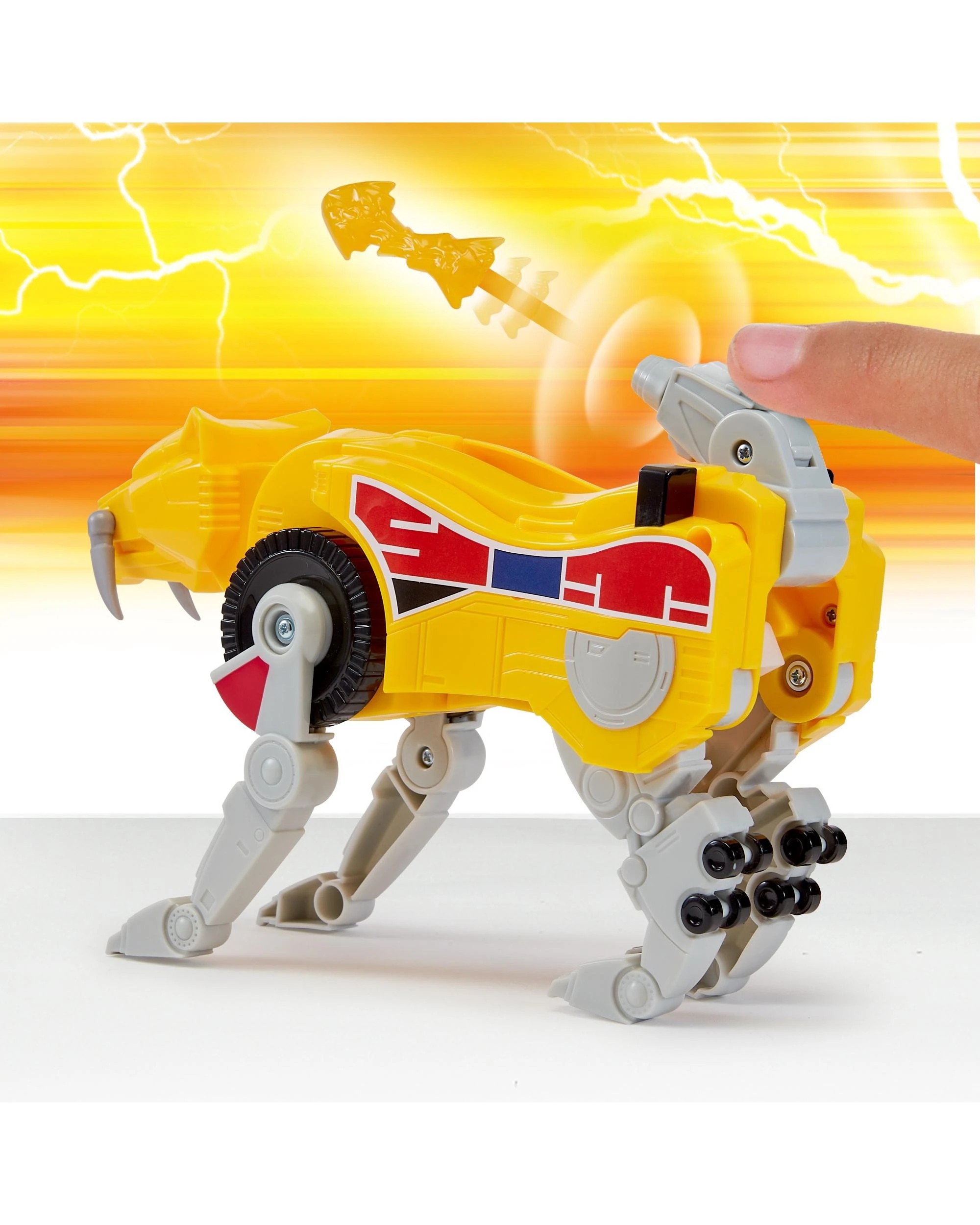 7 Mighty Morphin Power Rangers Re-Ignition Combinable Dinozord Sabertooth Tiger Toy, 7 of 10