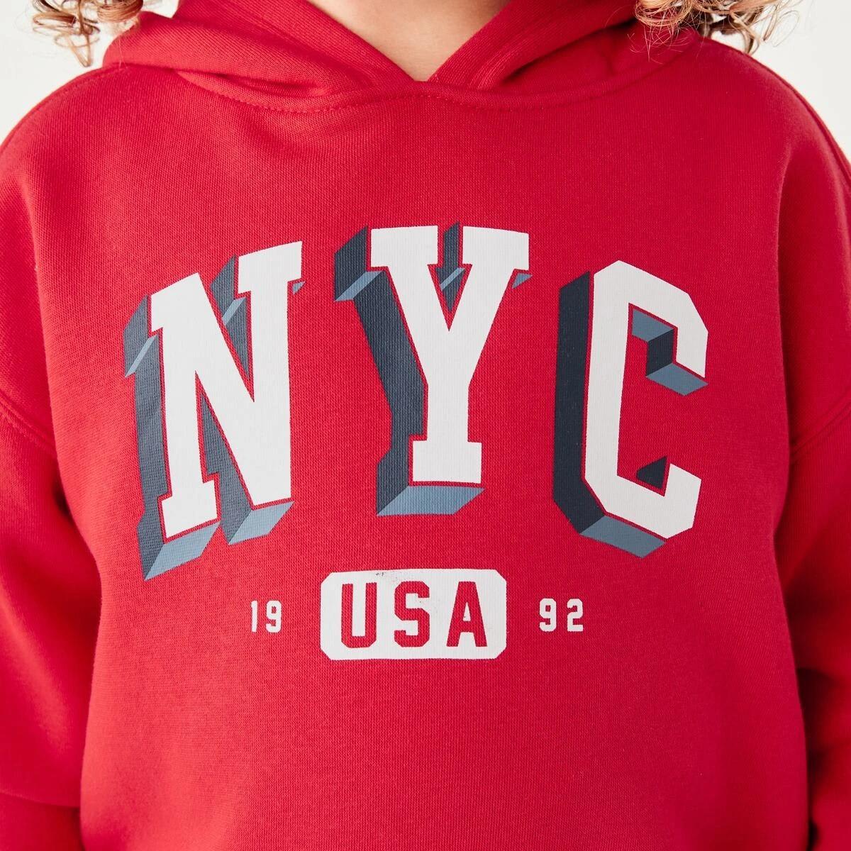 4 Print Hoodie Red Varsty, 4 of 8
