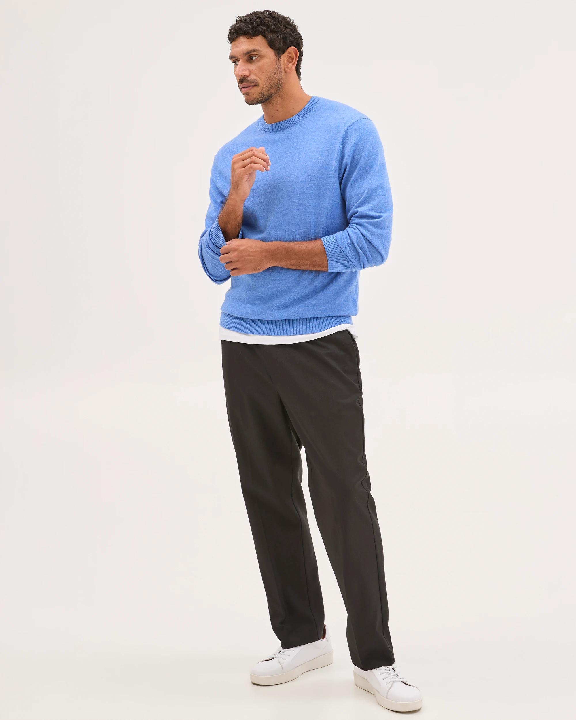 3 Preview Australian Merino Wool Knit Jumper TRUE BLUE, 3 of 6