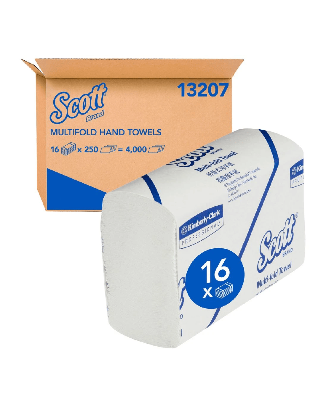 Scott Multifold Hand Towel 16 Pack - Kmart