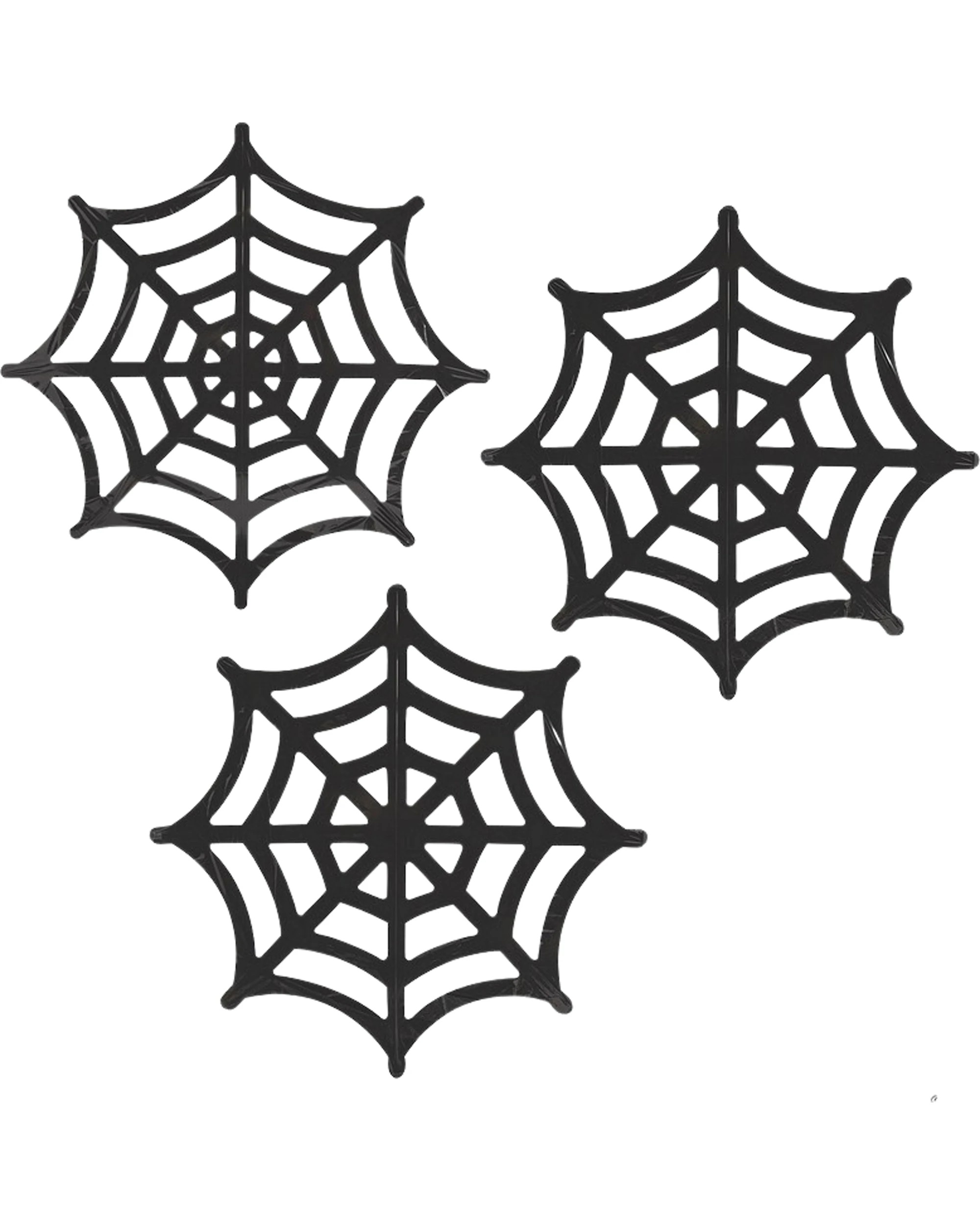 2 Fun Express Giant Plastic Spider Web Wall Decorations Pack of 3 - Black, 2 of 2