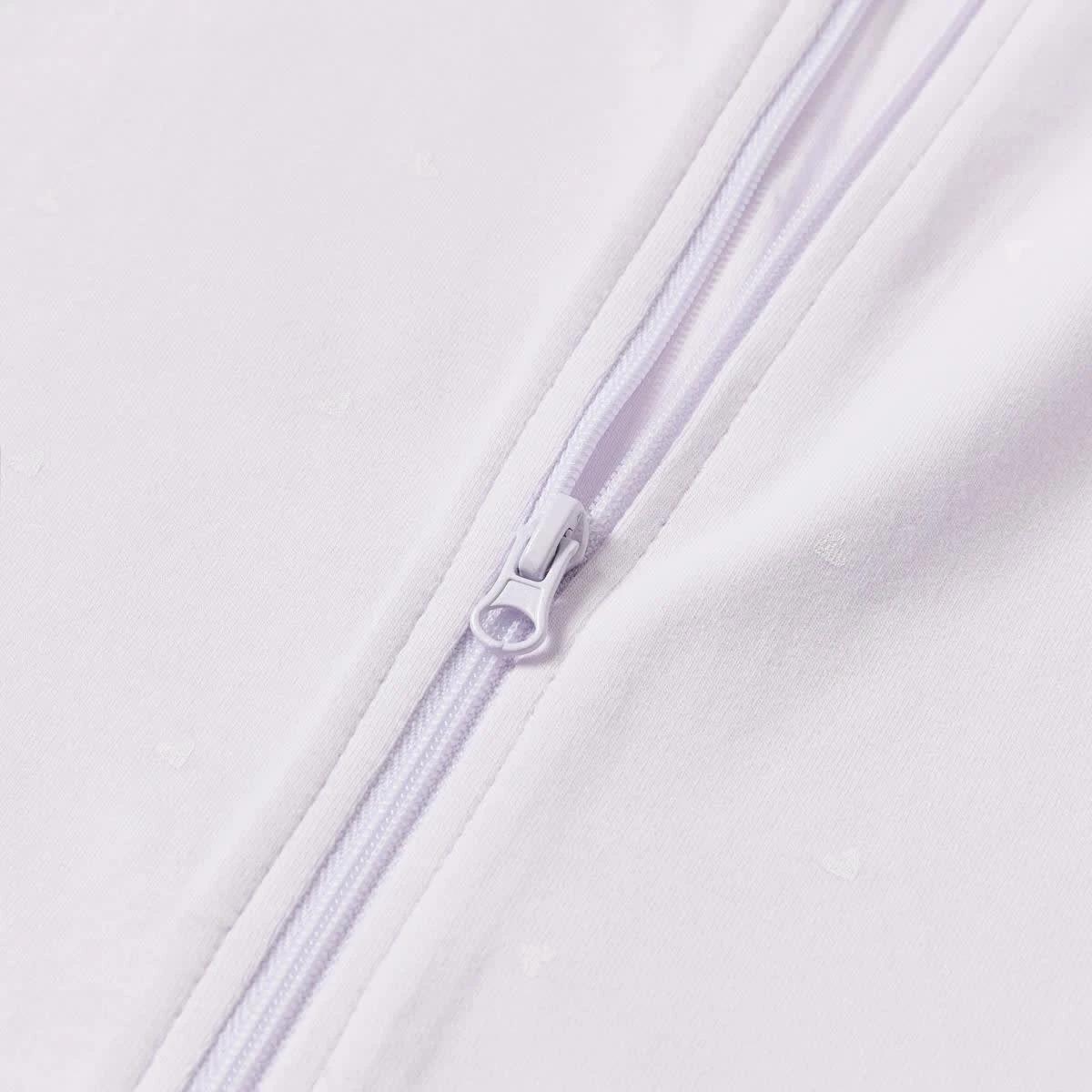 4 Short Sleeve Zip Romper PURPLE HEARTS, 4 of 4