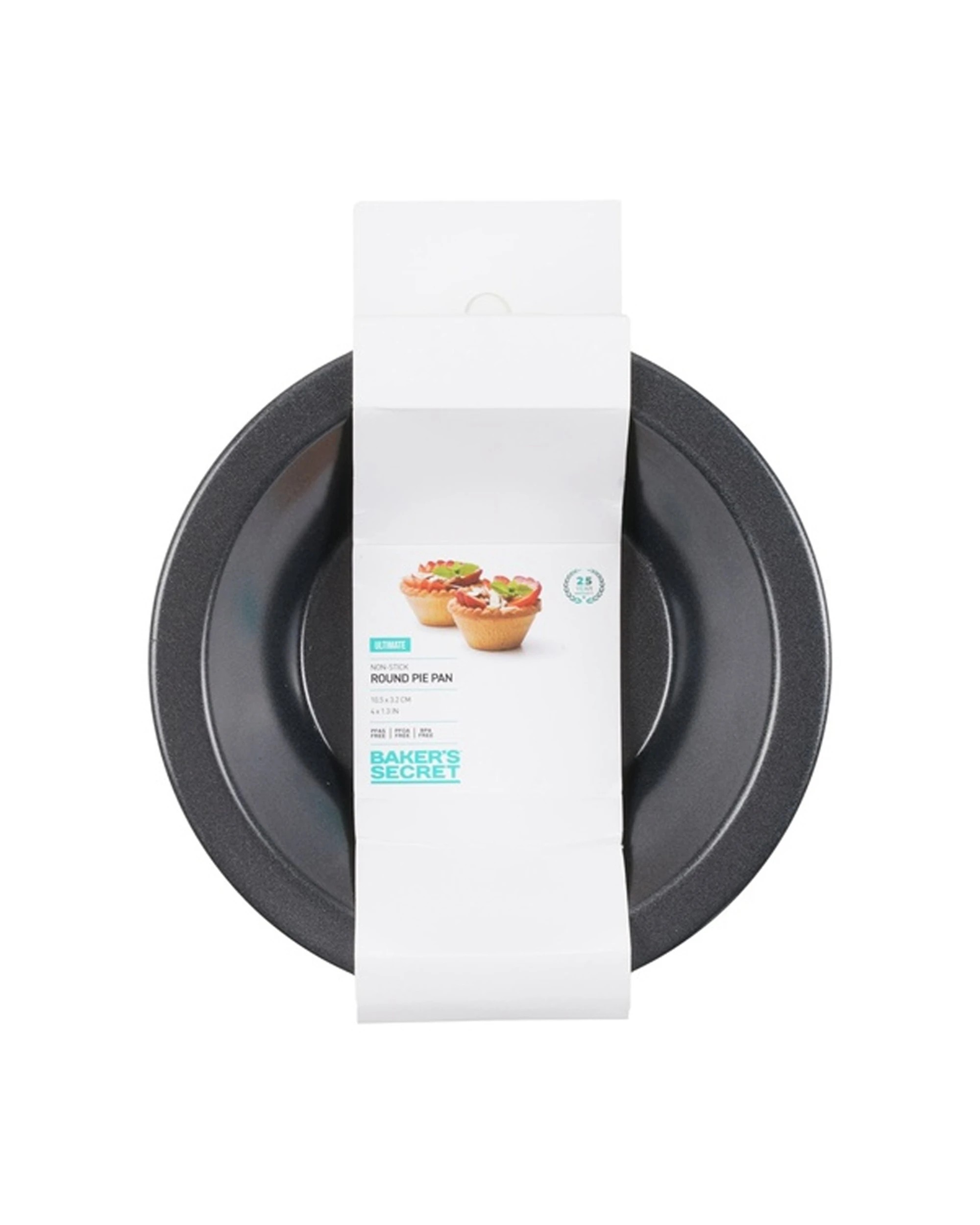 4 Bakers Secret Ultimate Non-Stick Individual Round Pie Dish 10.5cm - Black, 4 of 4