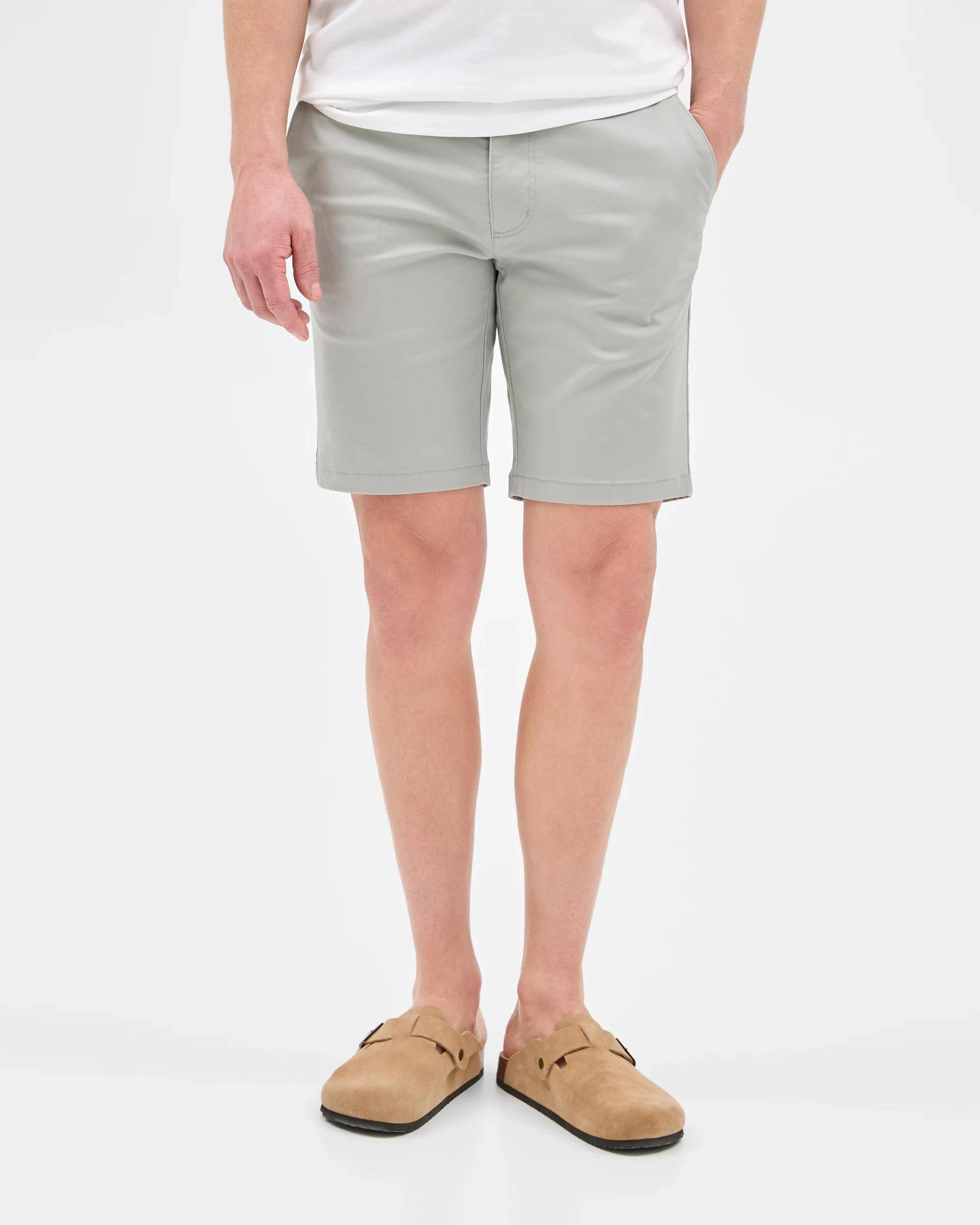 1 Target Australian Cotton Blend Slim Chino Shorts LIMESTONE, 1 of 7