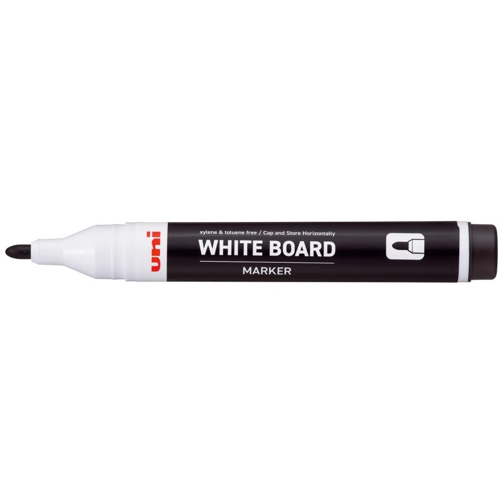 2 Uni-ball Whiteboard Marker Bullet Tip 1.4mm Black, 2 of 2