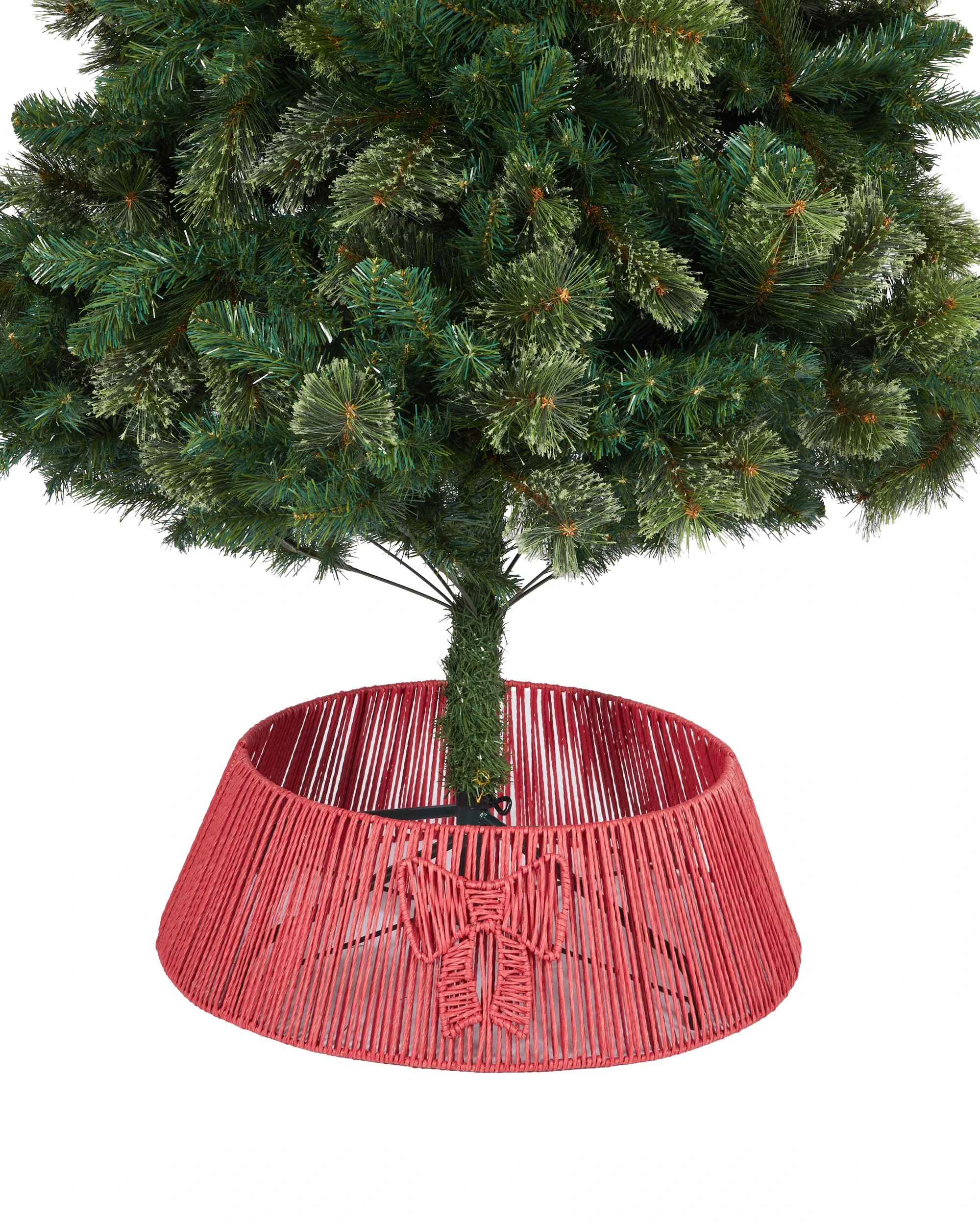1 Faux Rattan Bow Tree Collar, 1 of 5