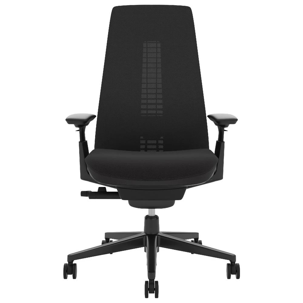 3 Haworth Fern Ergonomic Chair 4D Arms Adjustable Lumbar Black Ergonomic Chairs and Desk Chairs, 3 of 9