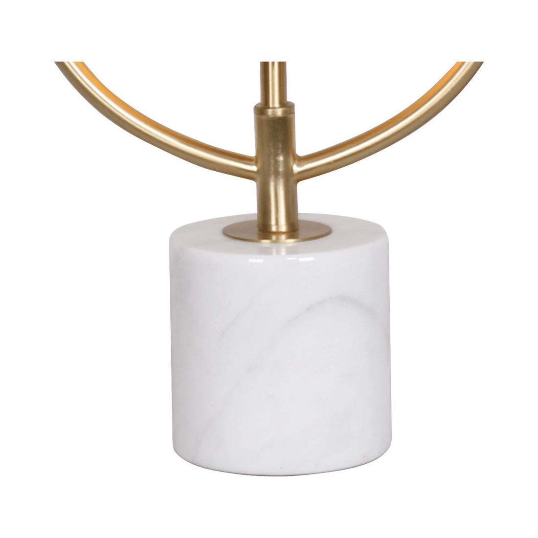 4 Sarantino Sculptural Orange Glass Table Lamp With White Marble Base, 4 of 5