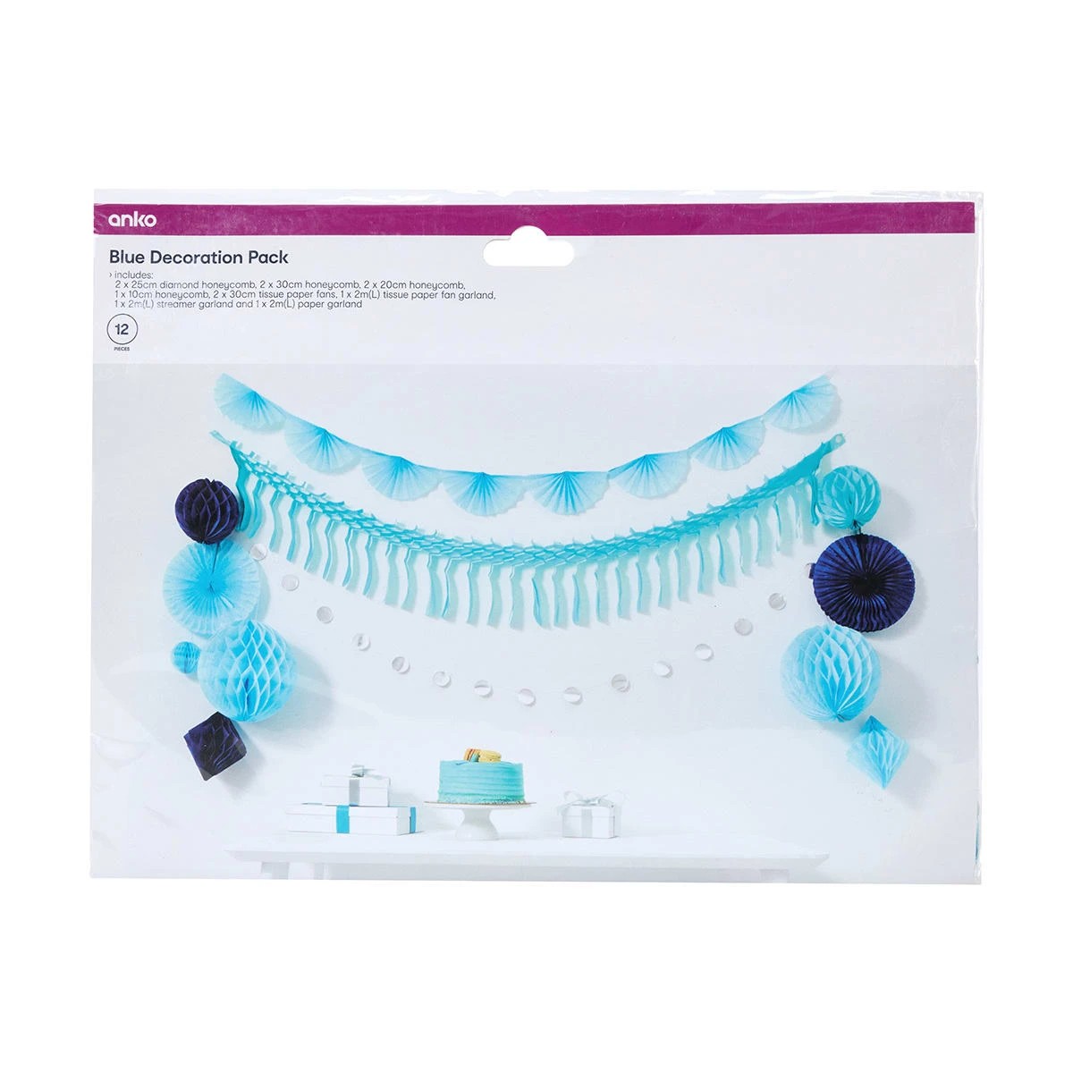 10 12 Piece Blue Decoration Pack, 10 of 10