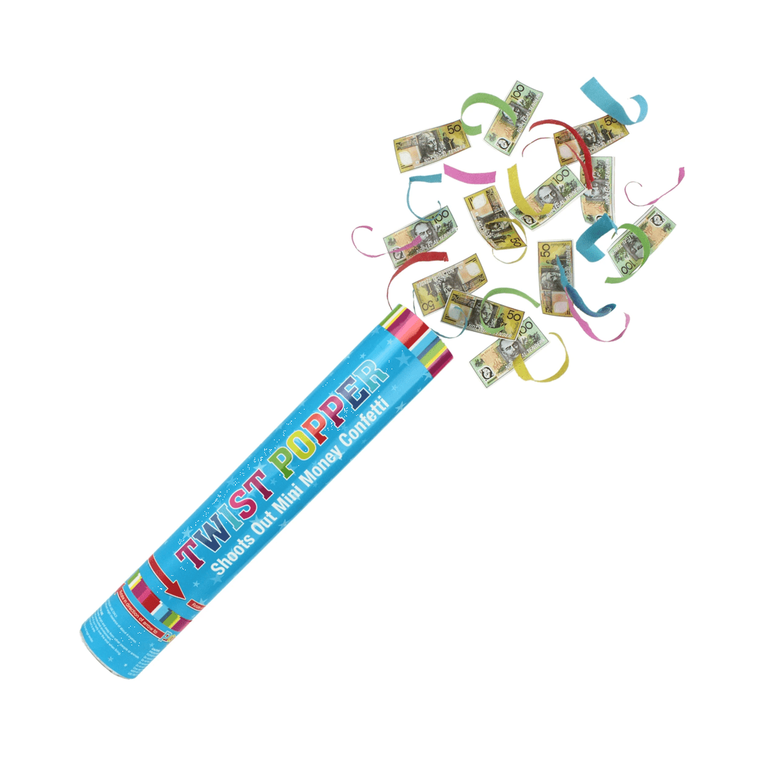 1 Artwrap Money Confetti Twist Popper, 1 of 4