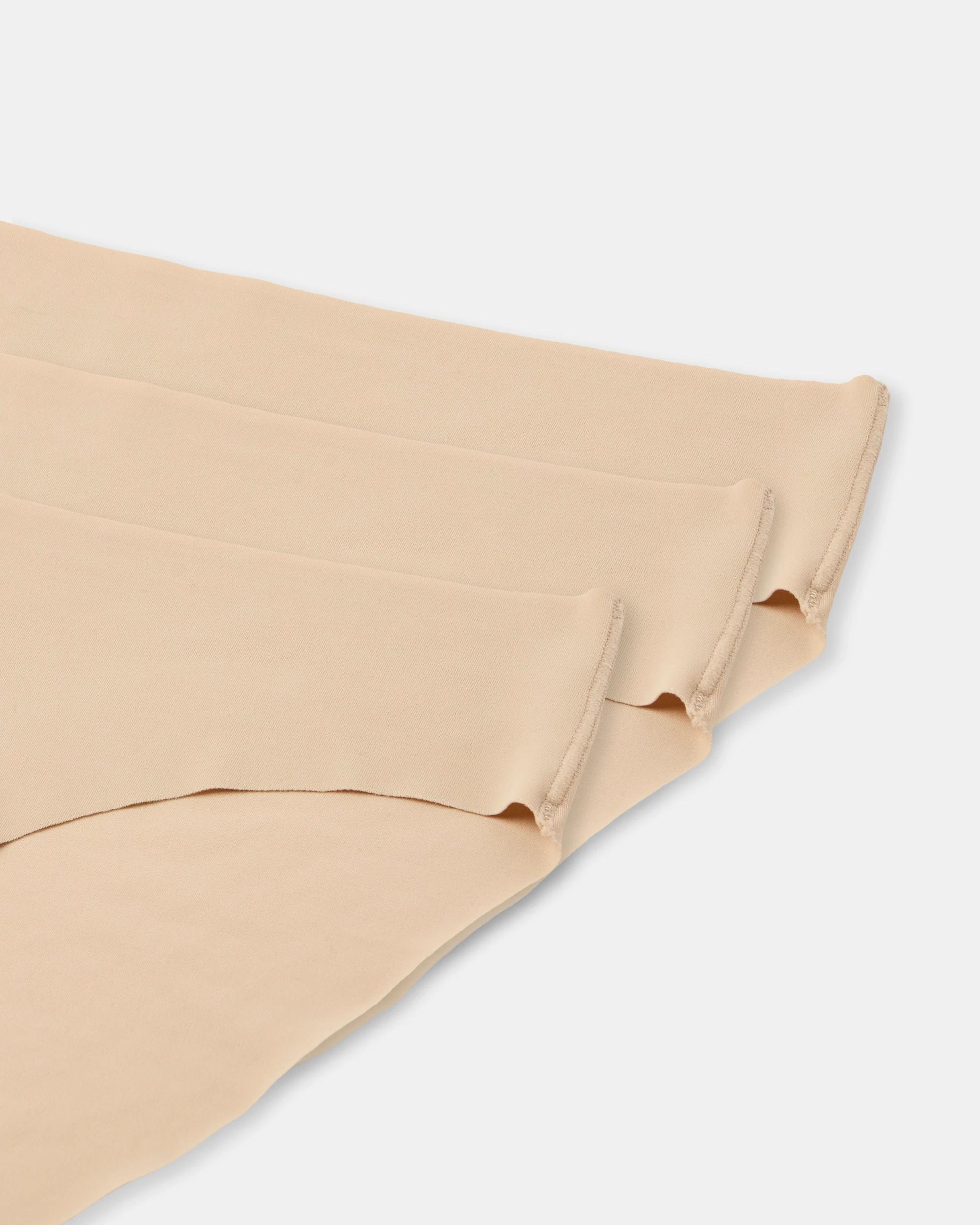 7 3 Pack Invisible Bikini Briefs Fawn Beige, 7 of 7
