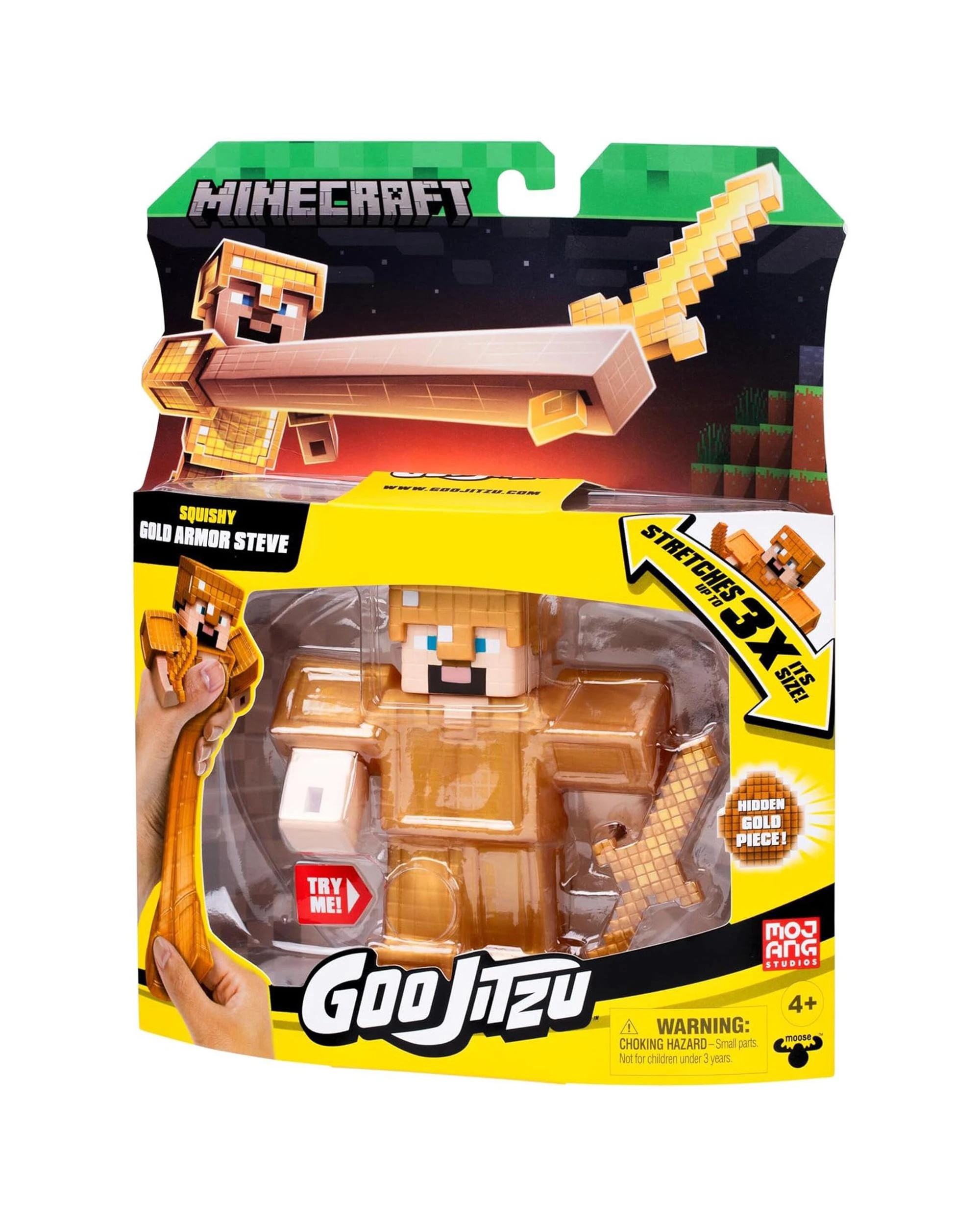 3 Heroes of Goo-Jit-Zu Minecraft Gold Armour Steve Hero Pack, 3 of 5